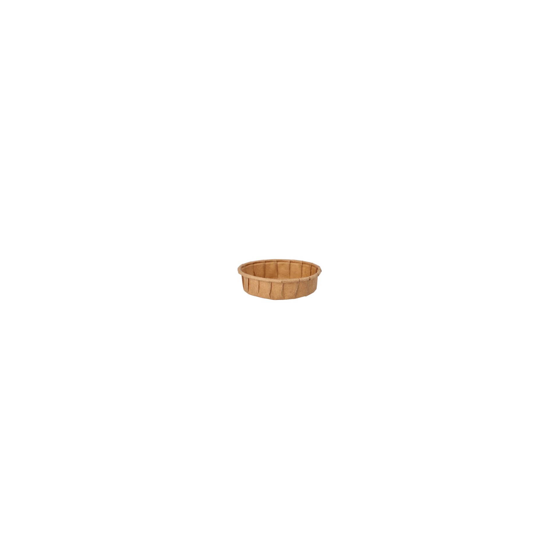 Dressingbecher, Papier "pure" 25 ml Ø 6 cm · 1,5 cm braun Dressingbecher, Papier "pure" 25 ml Ø 6 cm · 1,5 cm braun