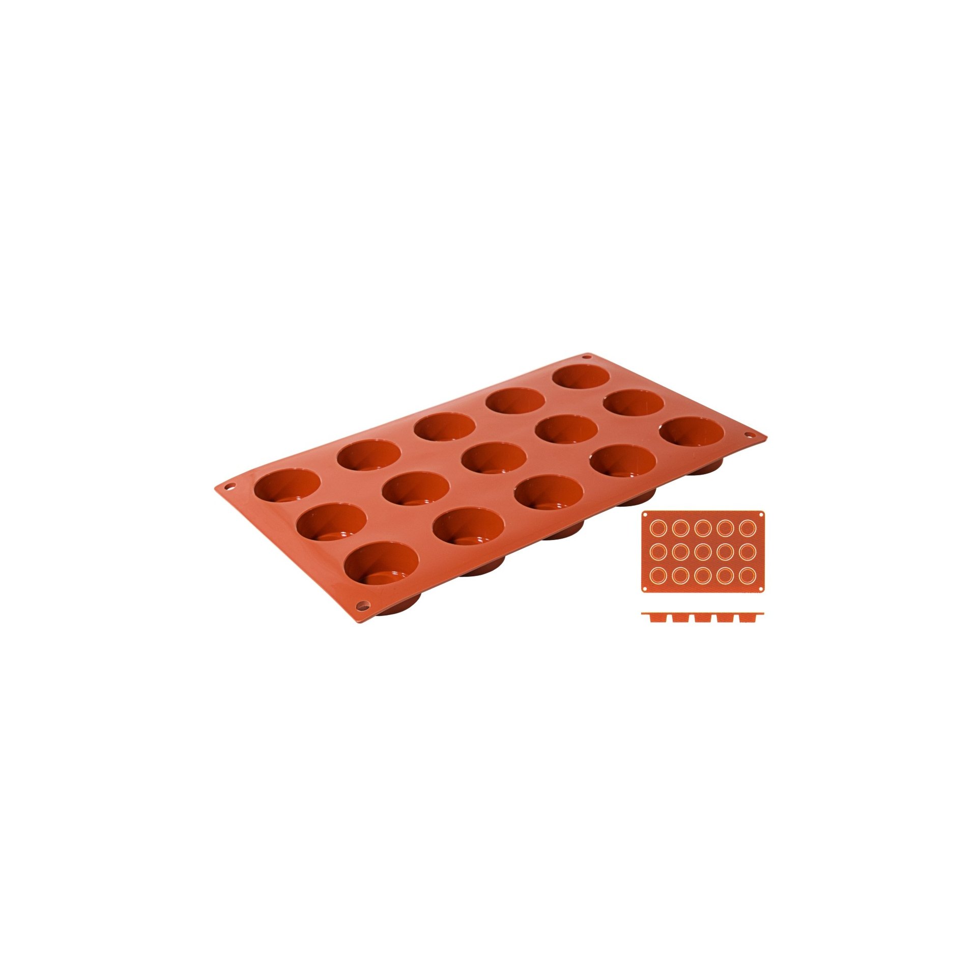 Silikon-Backmatte, MINI-ZYLINDER mit 15 Formen