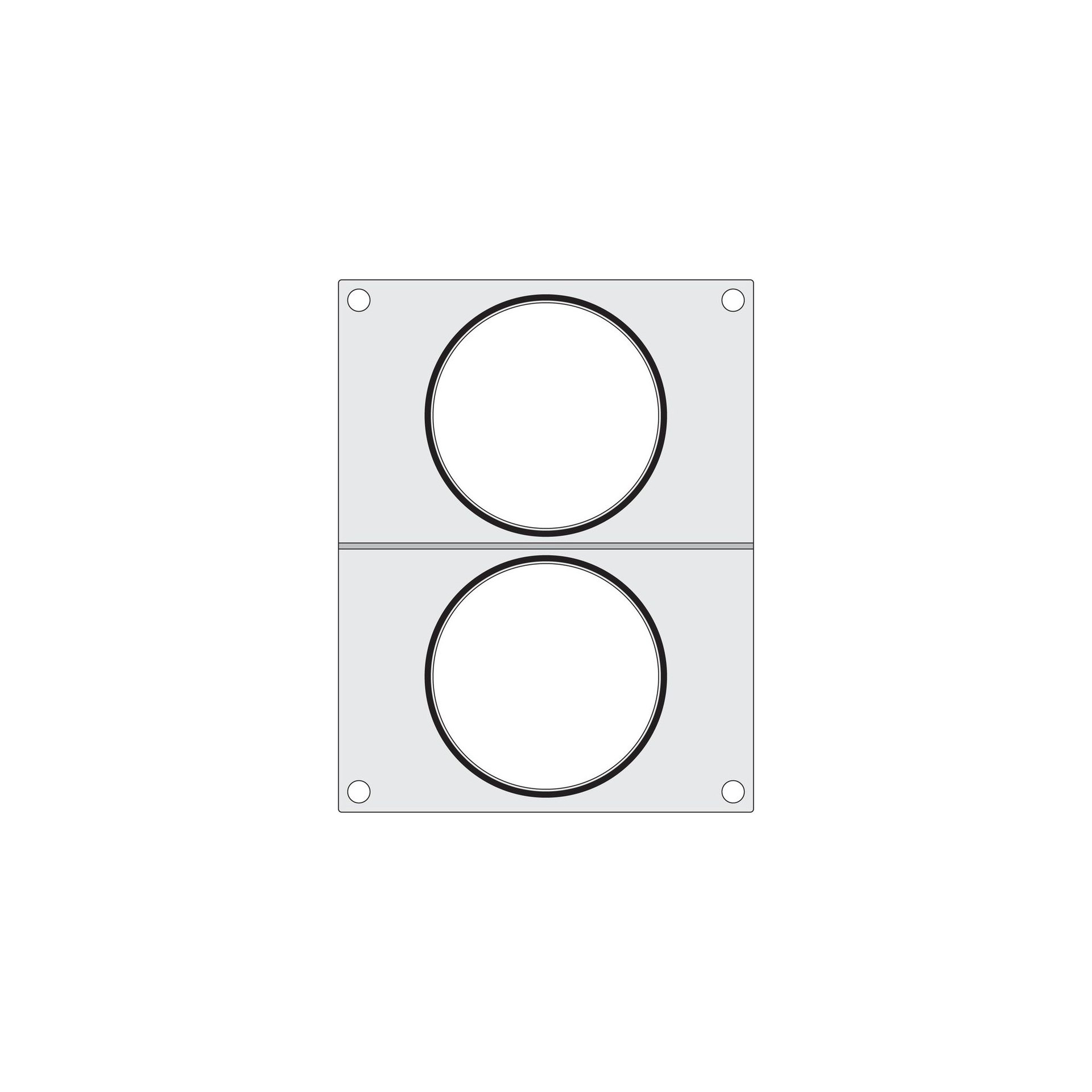 Matrize für Versiegelungsmaschine, zwei runde Behälter (ø115 mm)