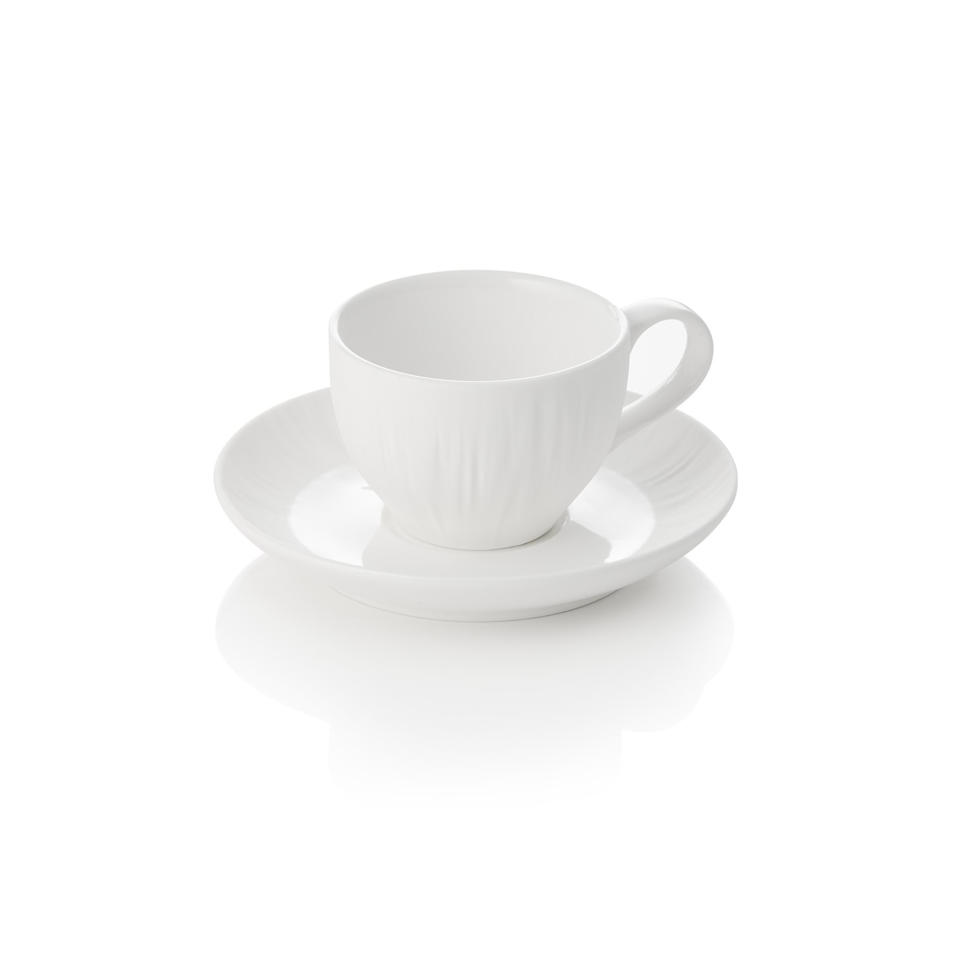 Espresso- und Untertasse Set MAYA SHIRO, 80 ml, weiß Espresso- und Untertasse Set MAYA SHIRO, 80 ml, weiß