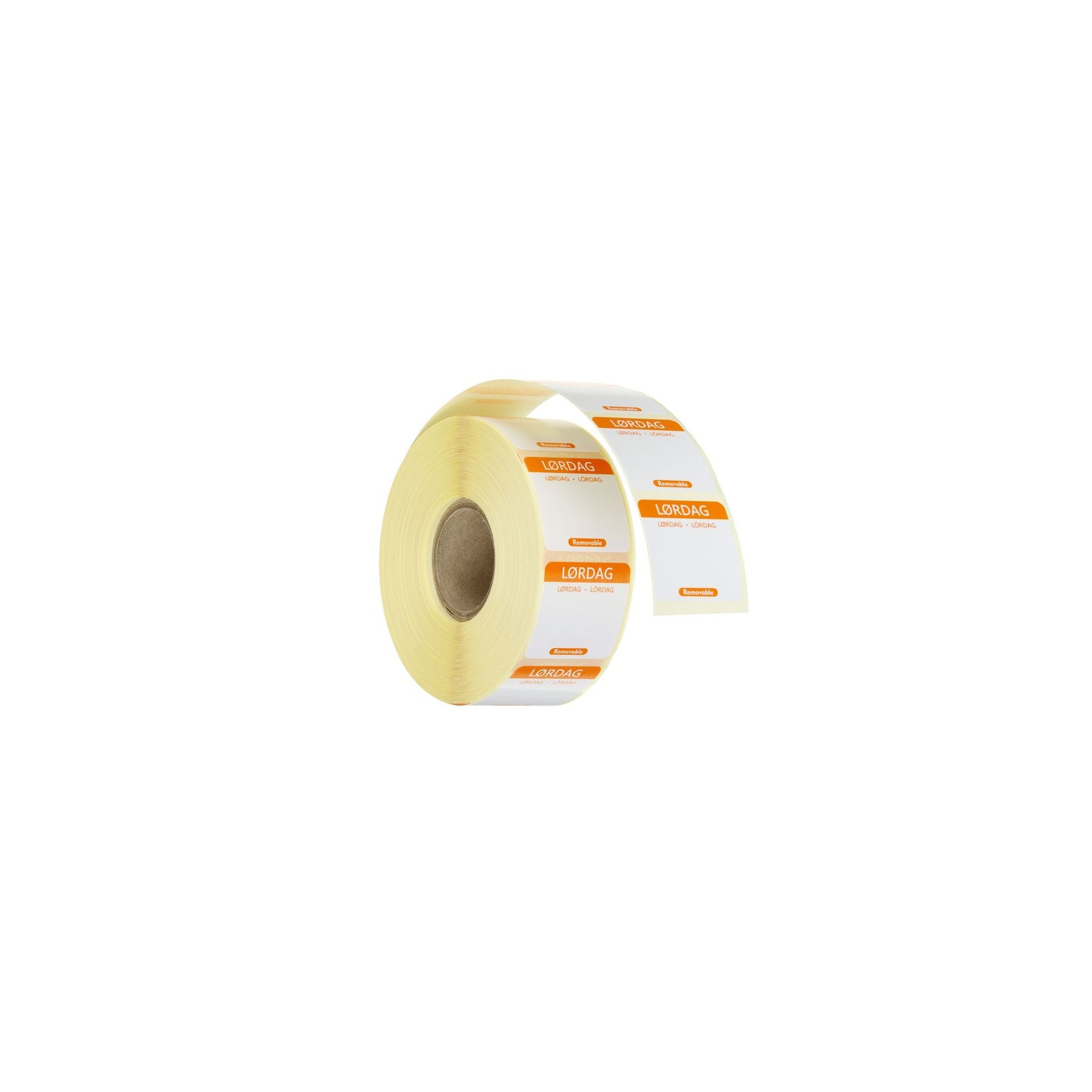 Täglich anwendbare Lebensmittelsicherheitsetiketten, für den Mehrfachgebrauch, leicht zu entfernen , Samstag, Orange, 1000 Stk., 25x25mm