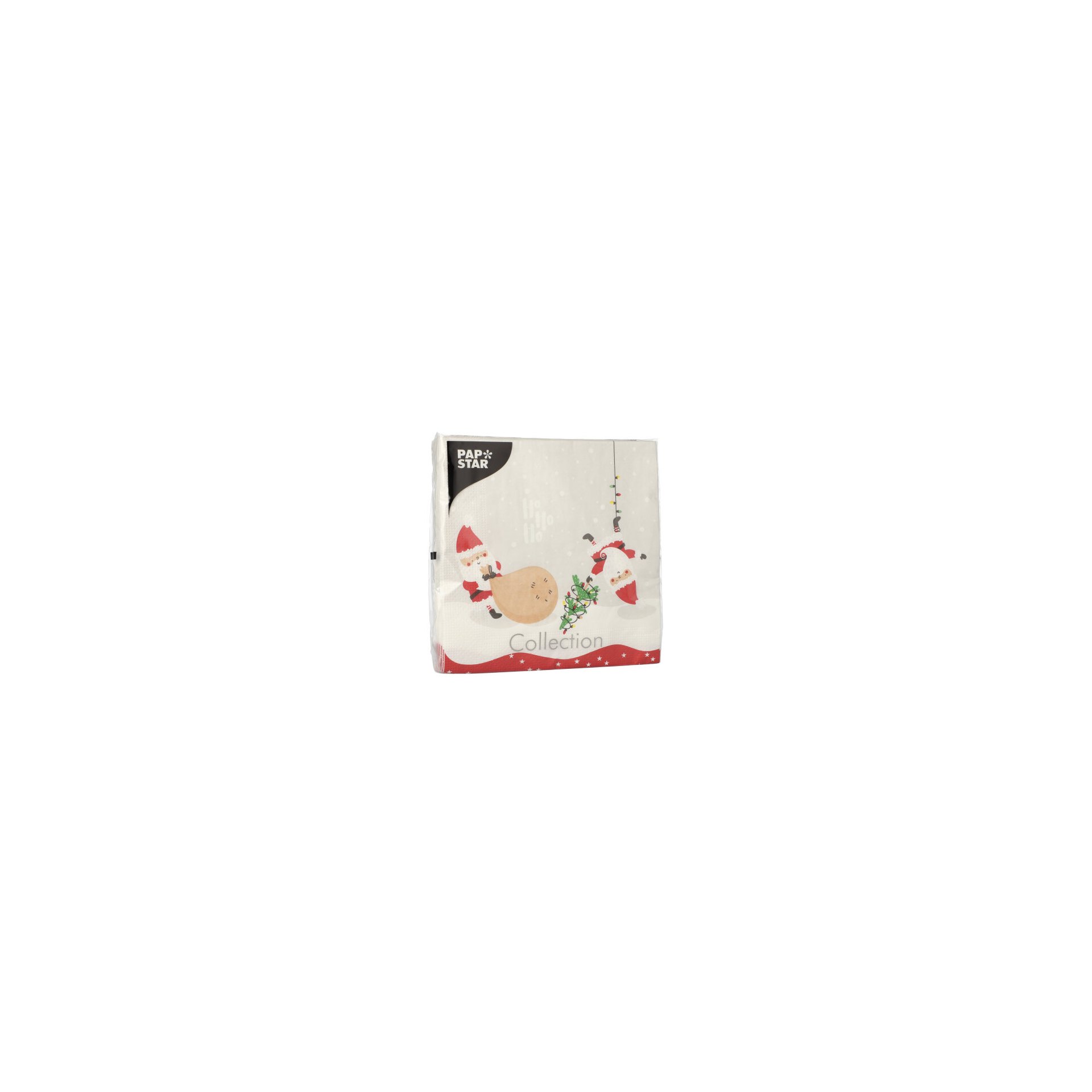 Servietten, 3-lagig 1/4-Falz 33 cm x 33 cm "Lutins de Noel"