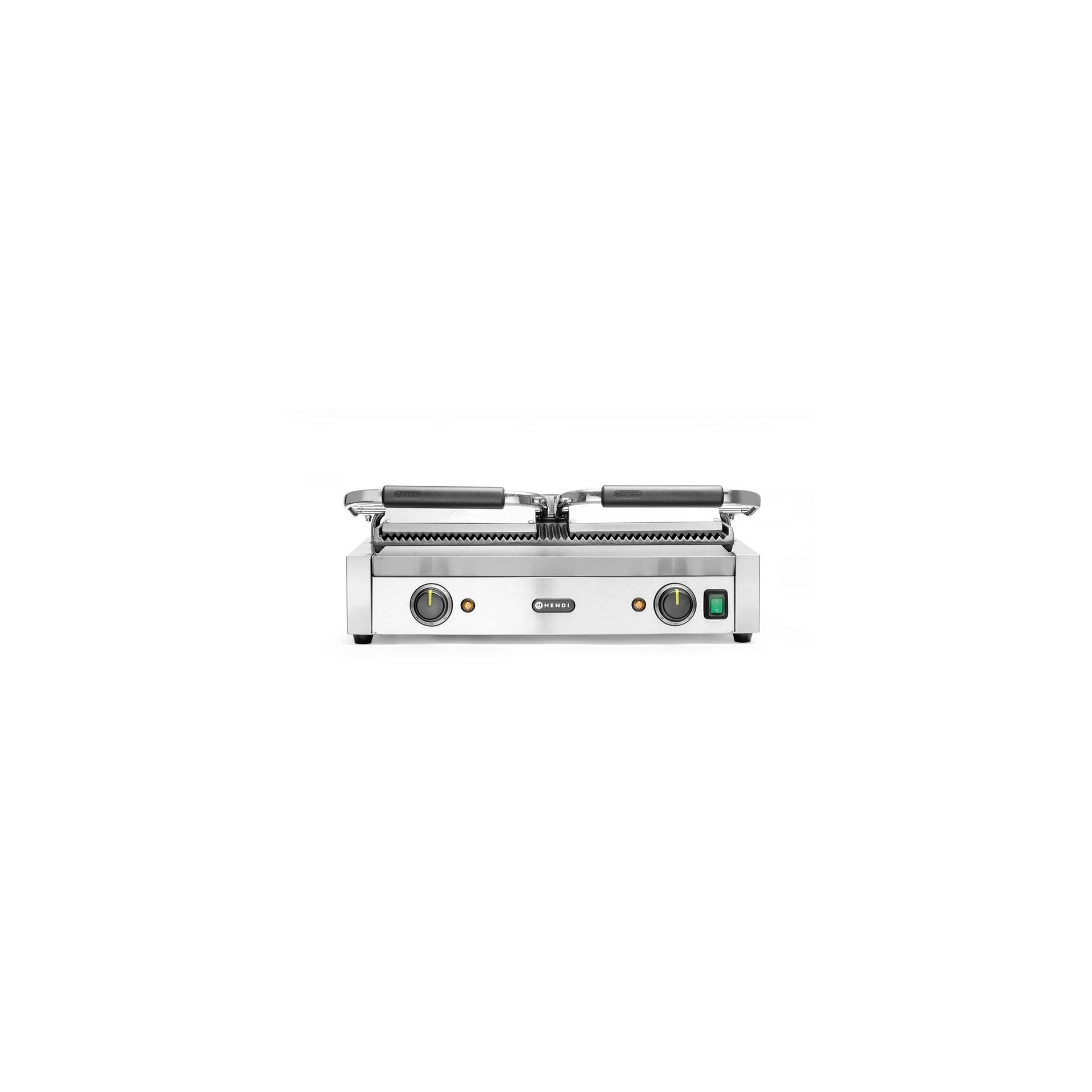 Kontaktgrill - Doppelversion, gerillte Ausführung, oben und unten gerillt, 230V/3600W, 570x375x(H)216mm