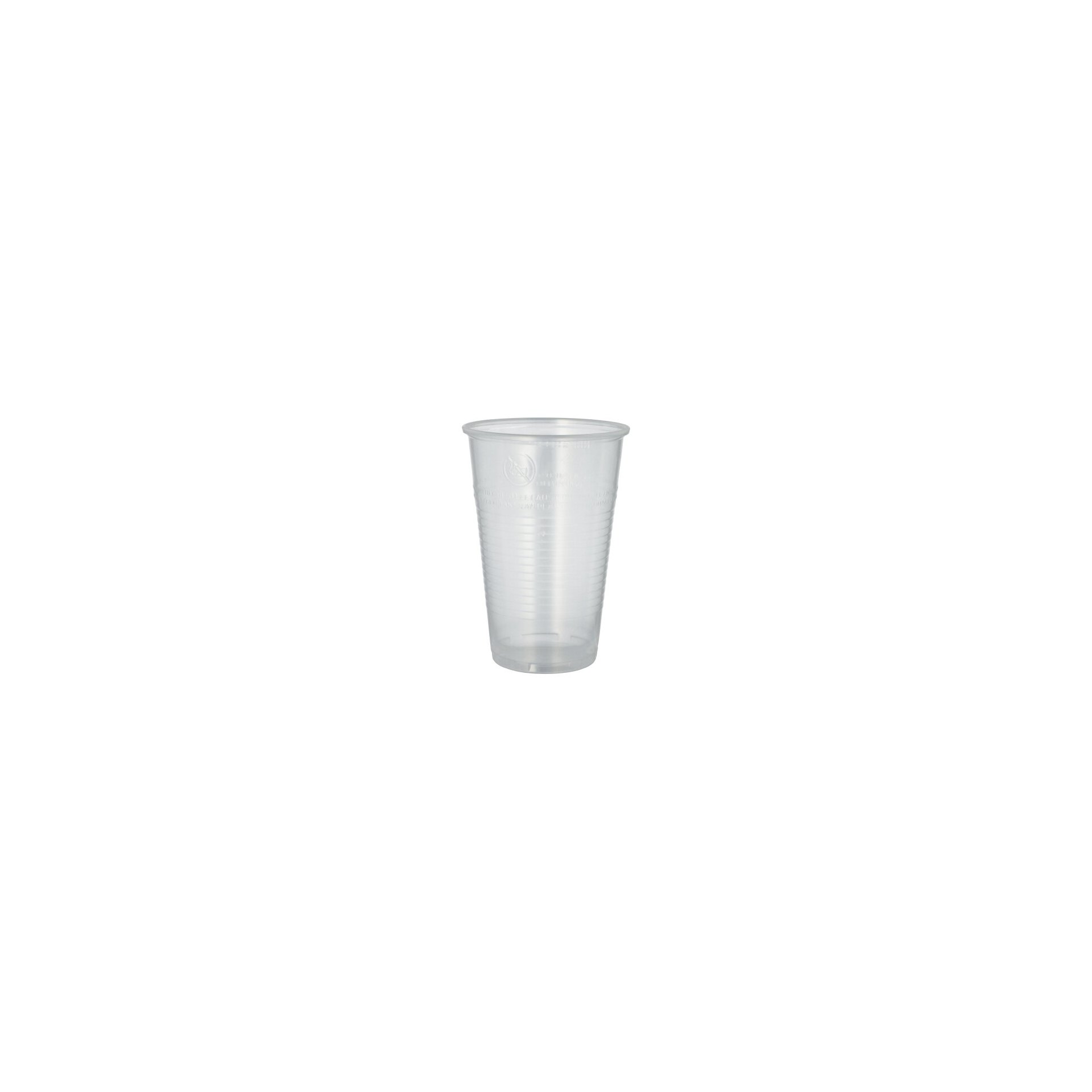 Trinkbecher, PP 0,5 l Ø 9,5 cm · 13,7 cm transparent mit Schaumrand Trinkbecher, PP 0,5 l Ø 9,5 cm · 13,7 cm transparent mit Schaumrand