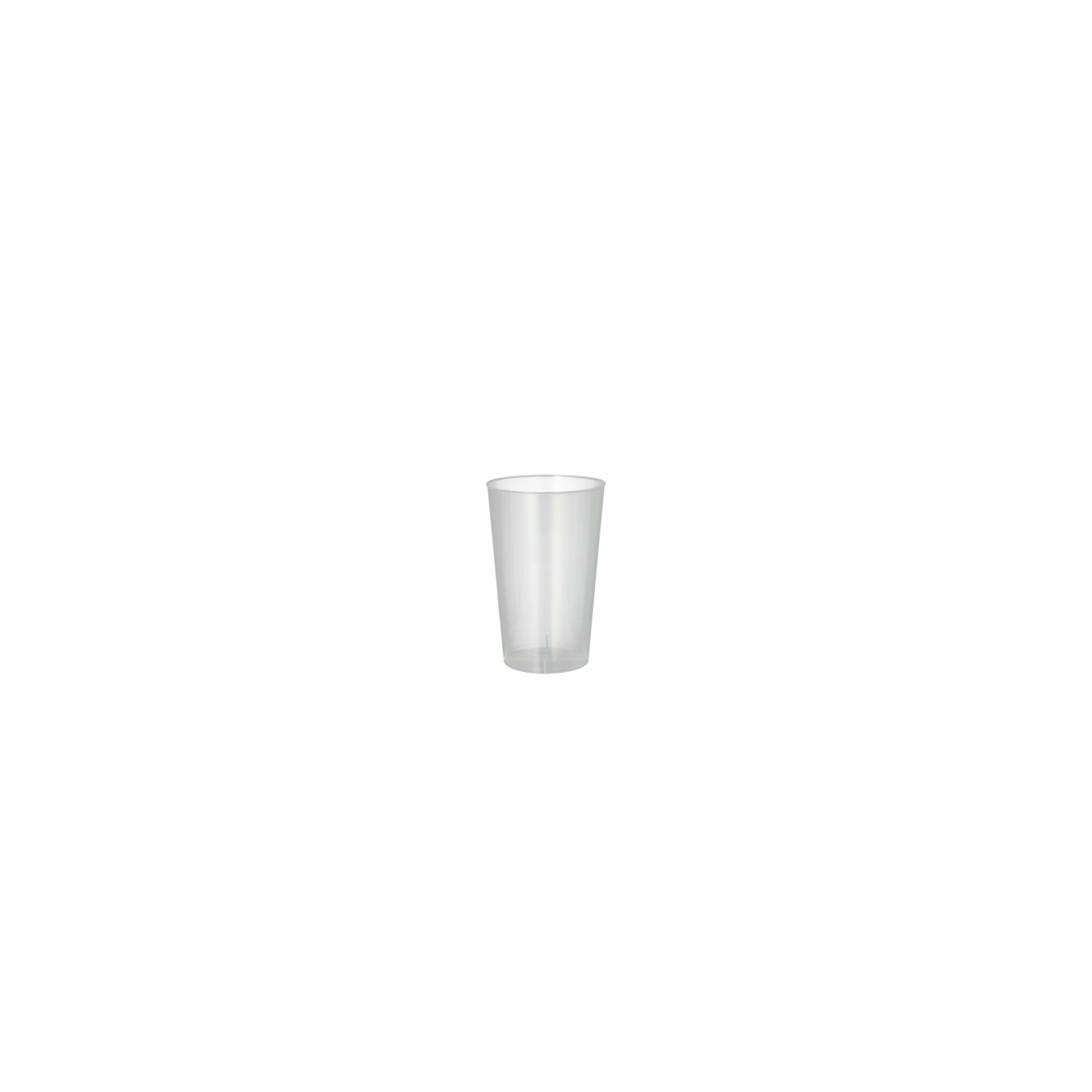 Mehrweg-Trinkbecher PP 0,3 l Ø 7,8 cm · 11,8 cm transluzent Mehrweg-Trinkbecher PP 0,3 l Ø 7,8 cm · 11,8 cm transluzent