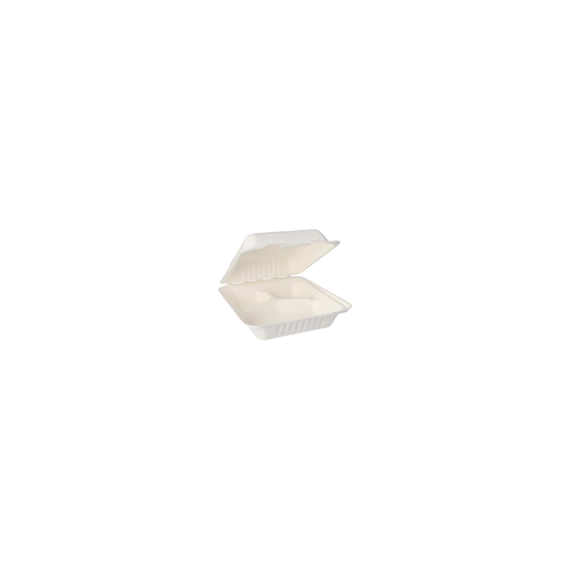 Menüboxen, Zuckerrohr "pure" 3-geteilt 7,7 cm x 20 cm x 22 cm weiss Menüboxen, Zuckerrohr "pure" 3-geteilt 7,7 cm x 20 cm x 22 cm weiss