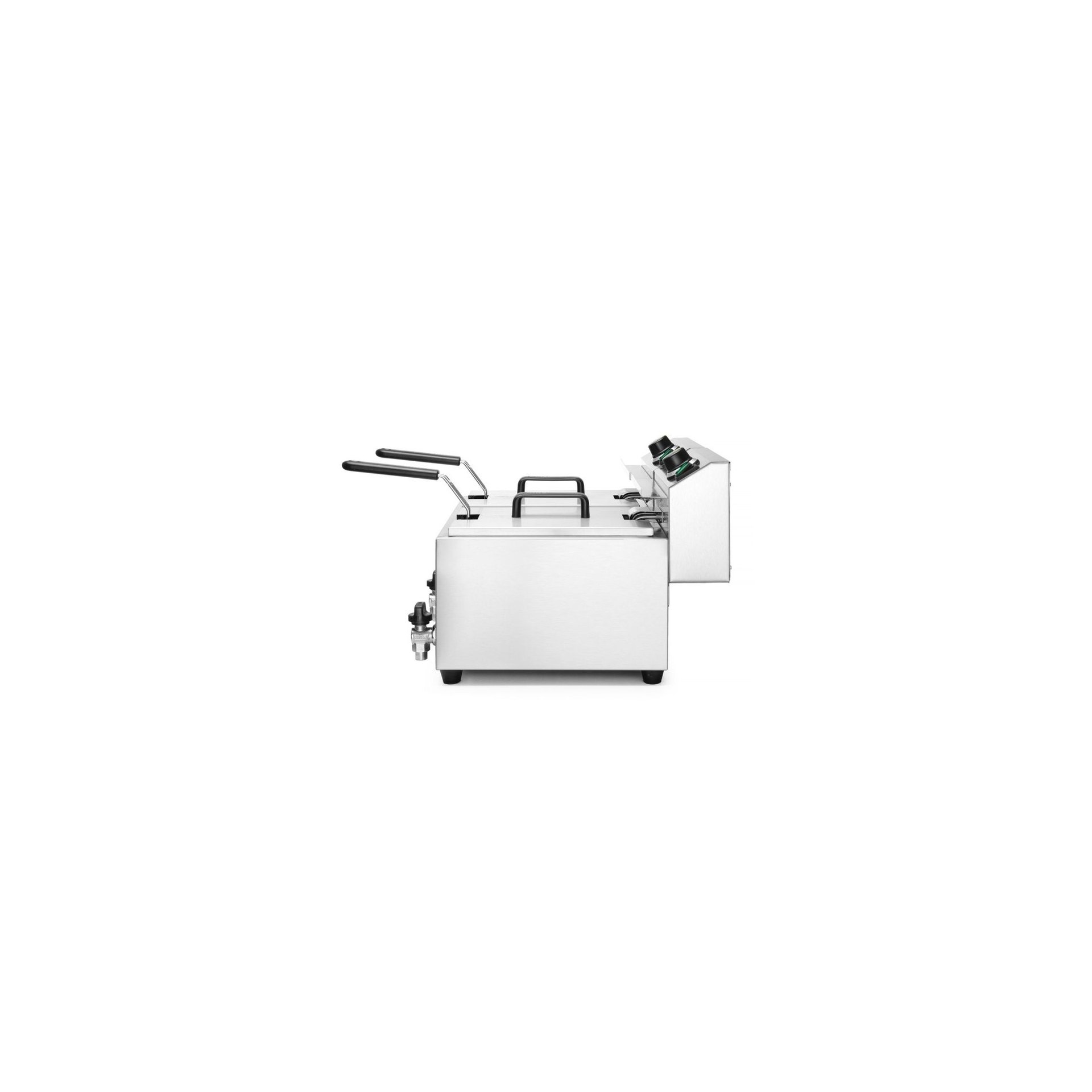 Fritteuse Profi Line mit Ablasshahn, 2×8 l, Profi Line, 16L, 230V/7000W, 610x515x(H)369mm