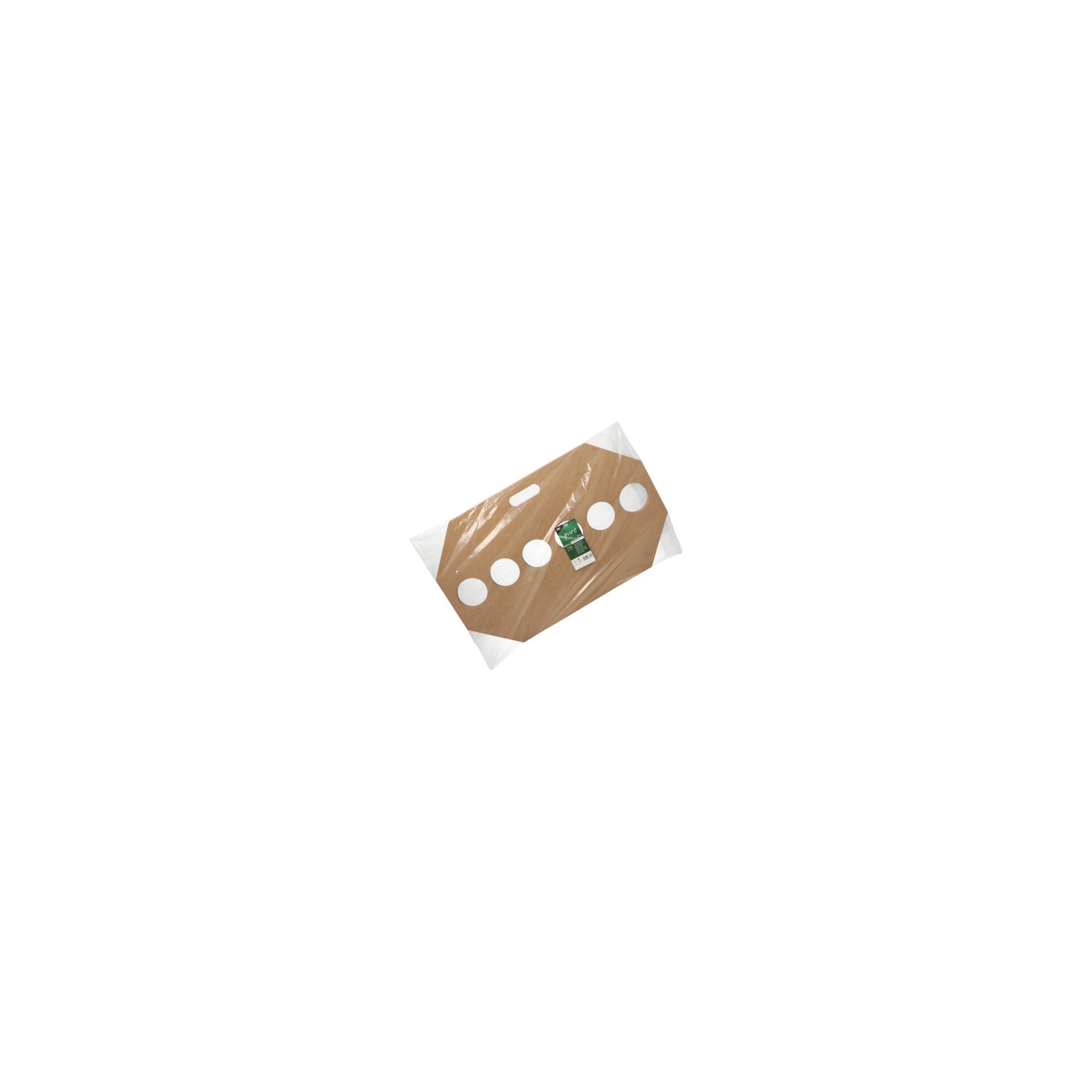 Tragetabletts, Pappe "pure" 12 cm x 9,5 cm x 62 cm braun für 6 Trinkbecher Tragetabletts, Pappe "pure" 12 cm x 9,5 cm x 62 cm braun für 6 Trinkbecher