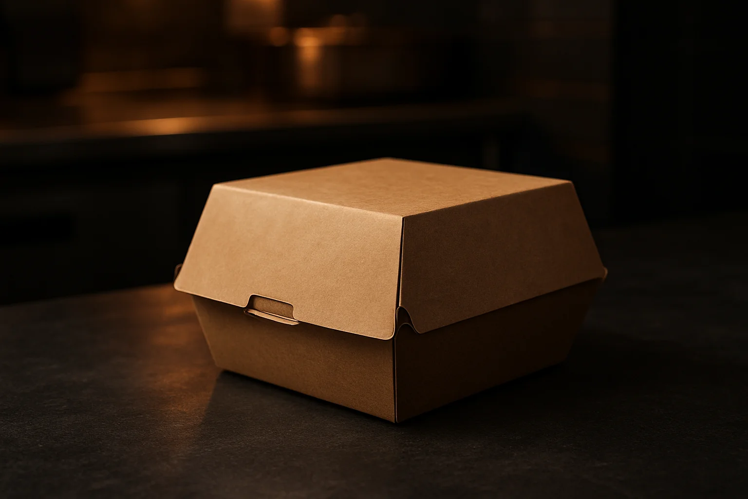 Burgerbox aus Papier mit fettabweisender Beschichtung