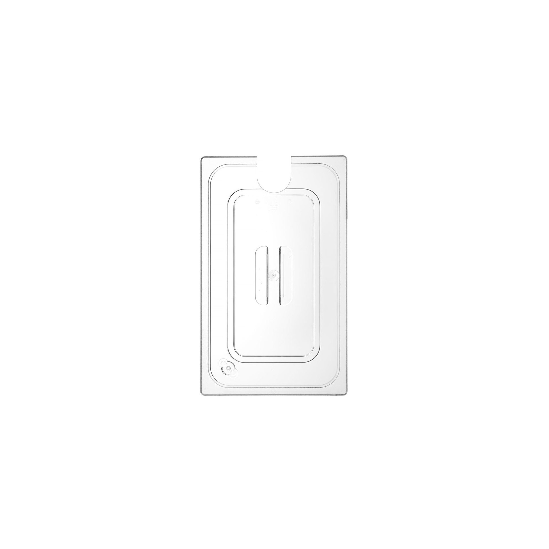 Gastronorm-Deckel mit Sous-Vide-Stab-Aussparung, GN 1/1, Transparent, 530x325mm Gastronorm-Deckel mit Sous-Vide-Stab-Aussparung, GN 1/1, Transparent, 530x325mm