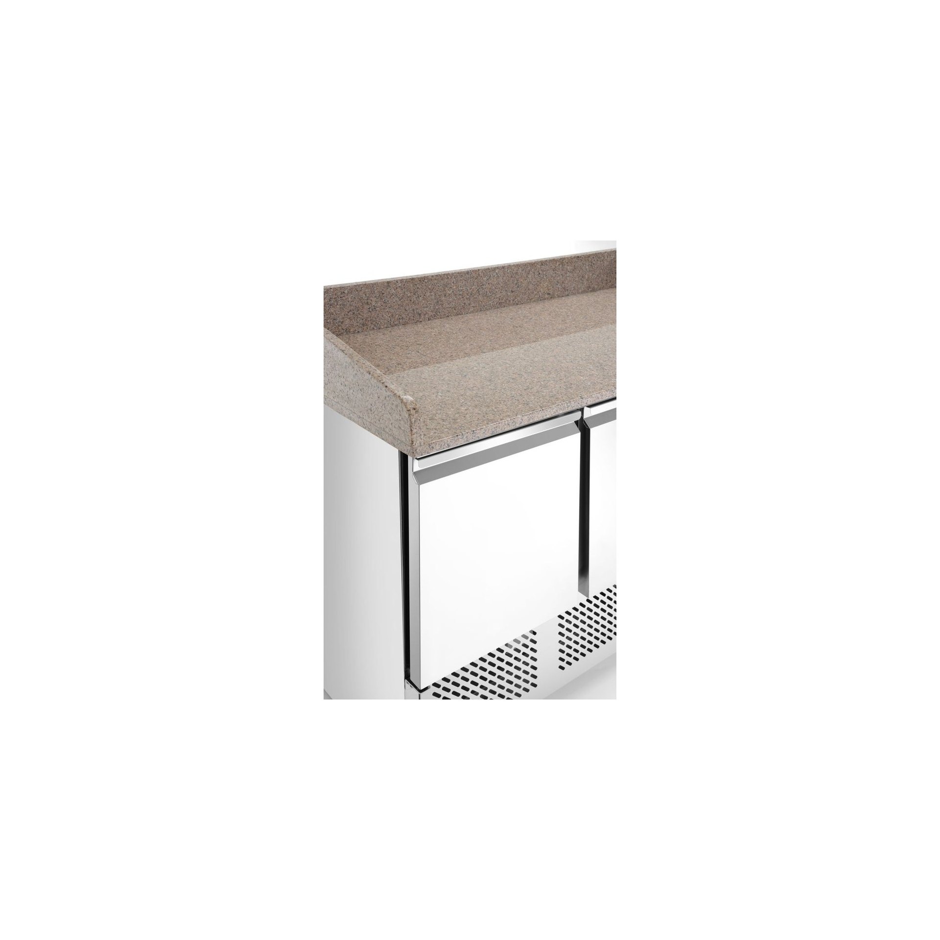 Pizzatisch, dreitürig mit Aufsatzkühlvitrine 380+40L