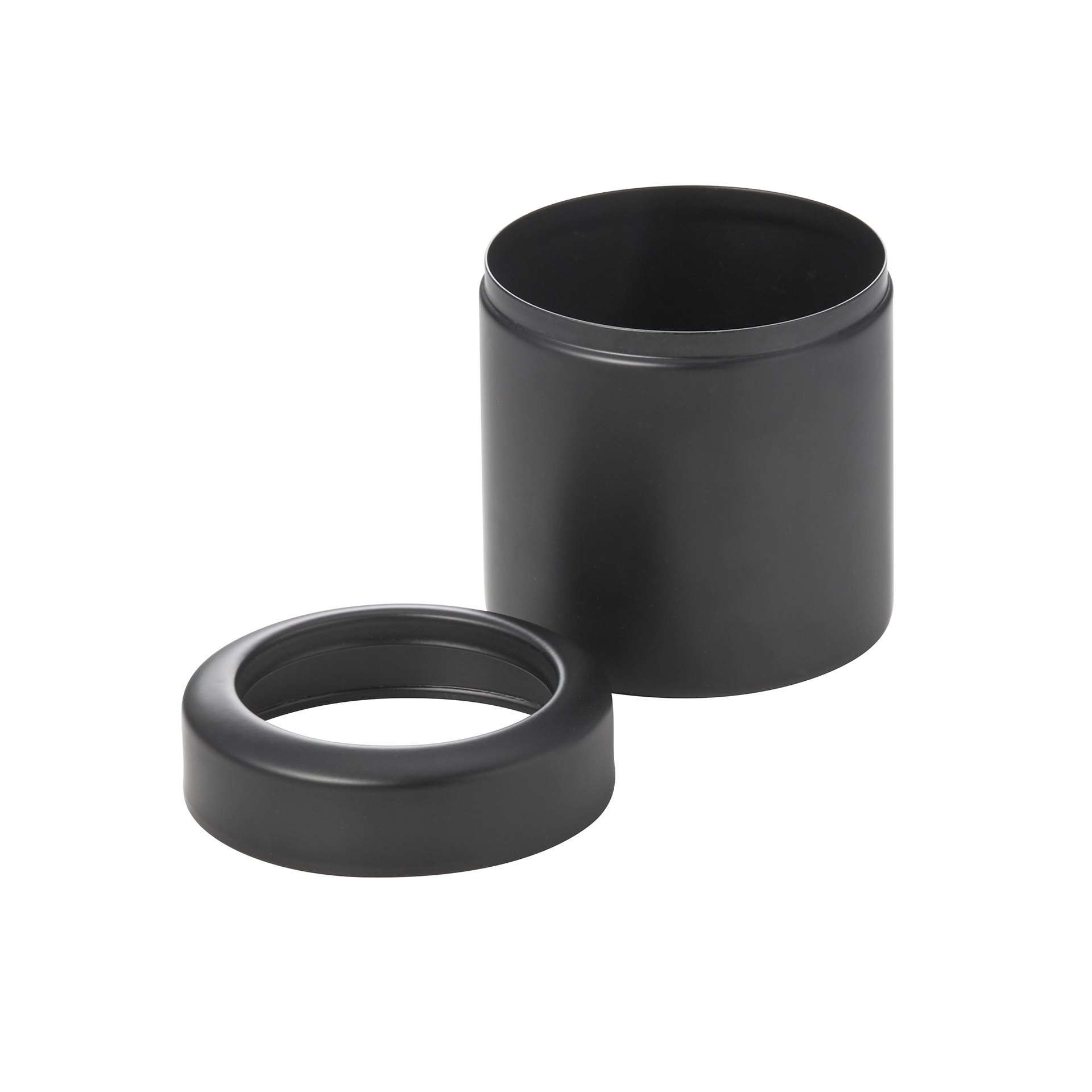 Tischrestebehälter, 700 ml, Ø 10 cm, schwarz pulverbeschichtet, Chromnickelstahl