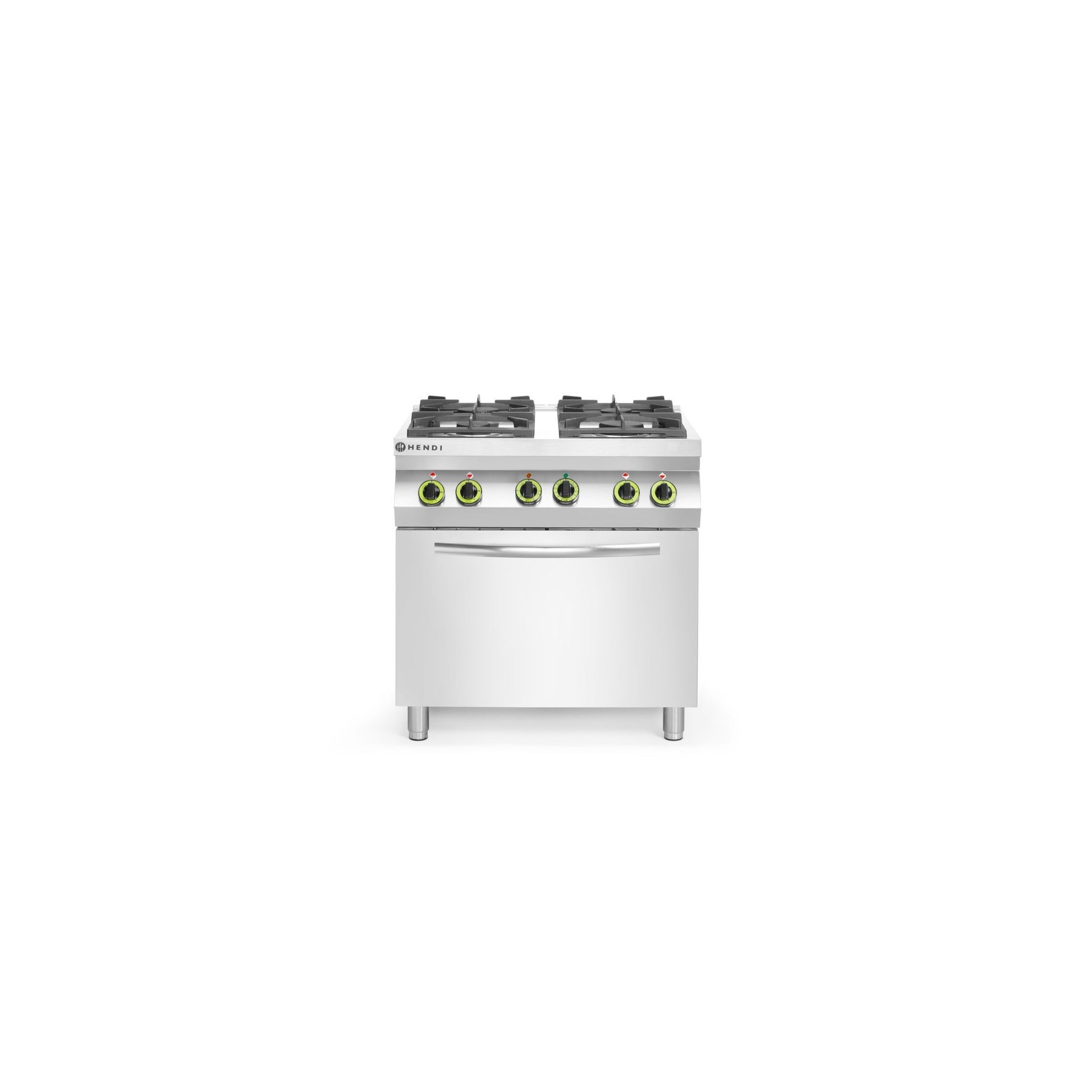Gasherd 4-flammig mit Ofen GN 1/1, Kitchen Line, 230V/3000W, 19kW, 800x722x(H)900mm