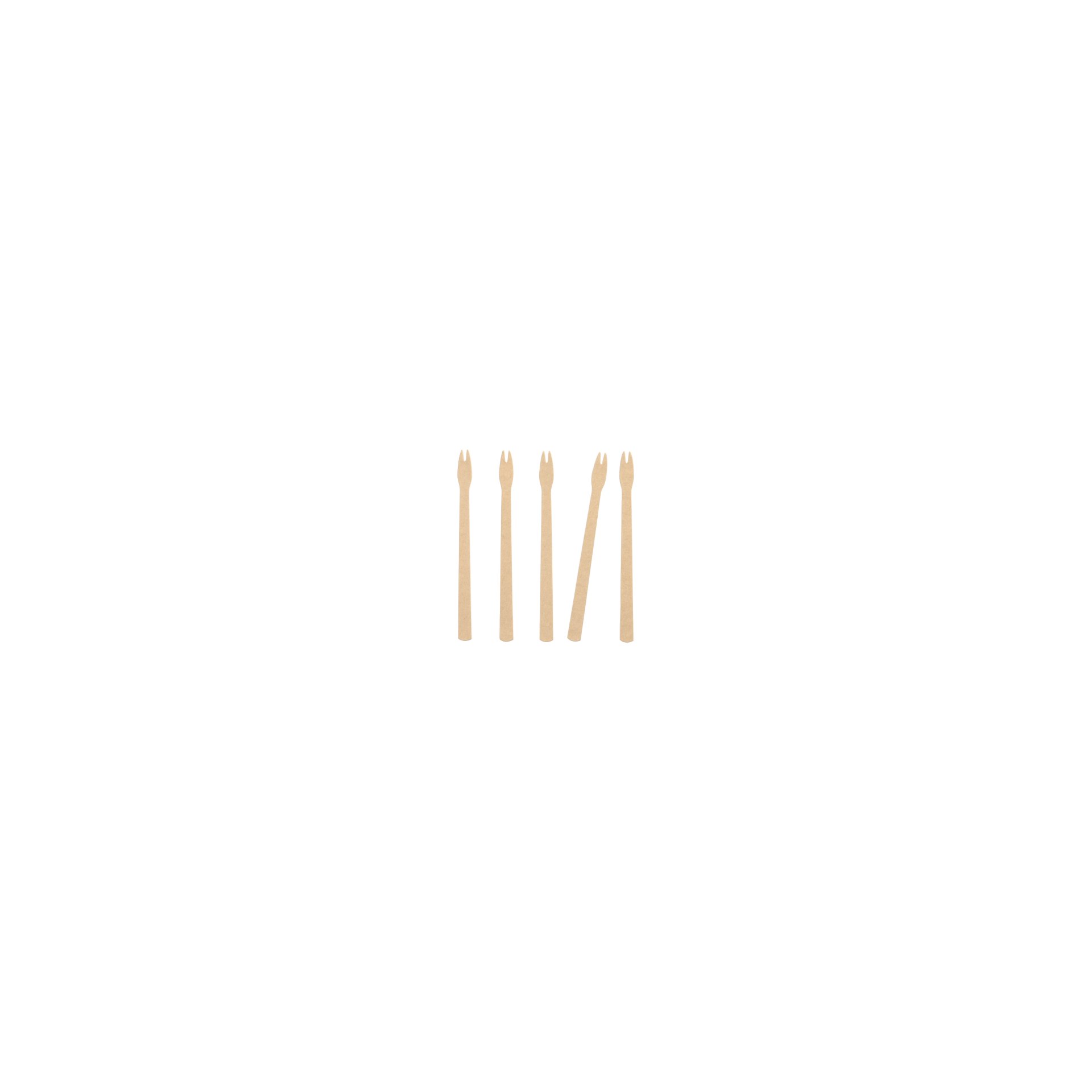 Pommes-Frites-Gabeln, Papier "pure" 13,5 cm braun
