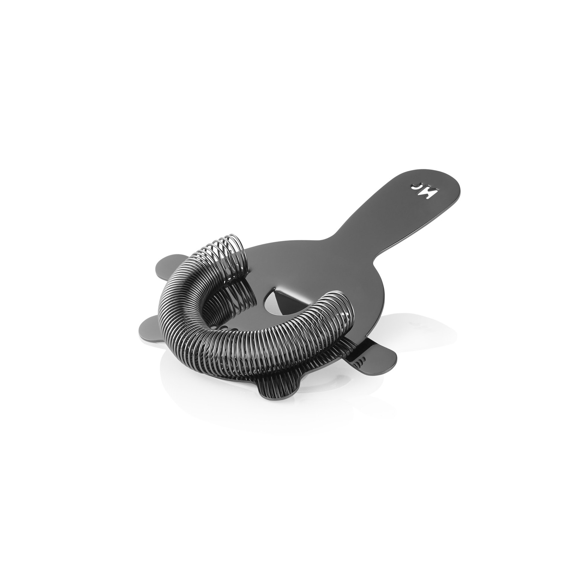 Barsieb NOCTURN mit Feder, 4 Zinken, Ø 8 cm, gun metal