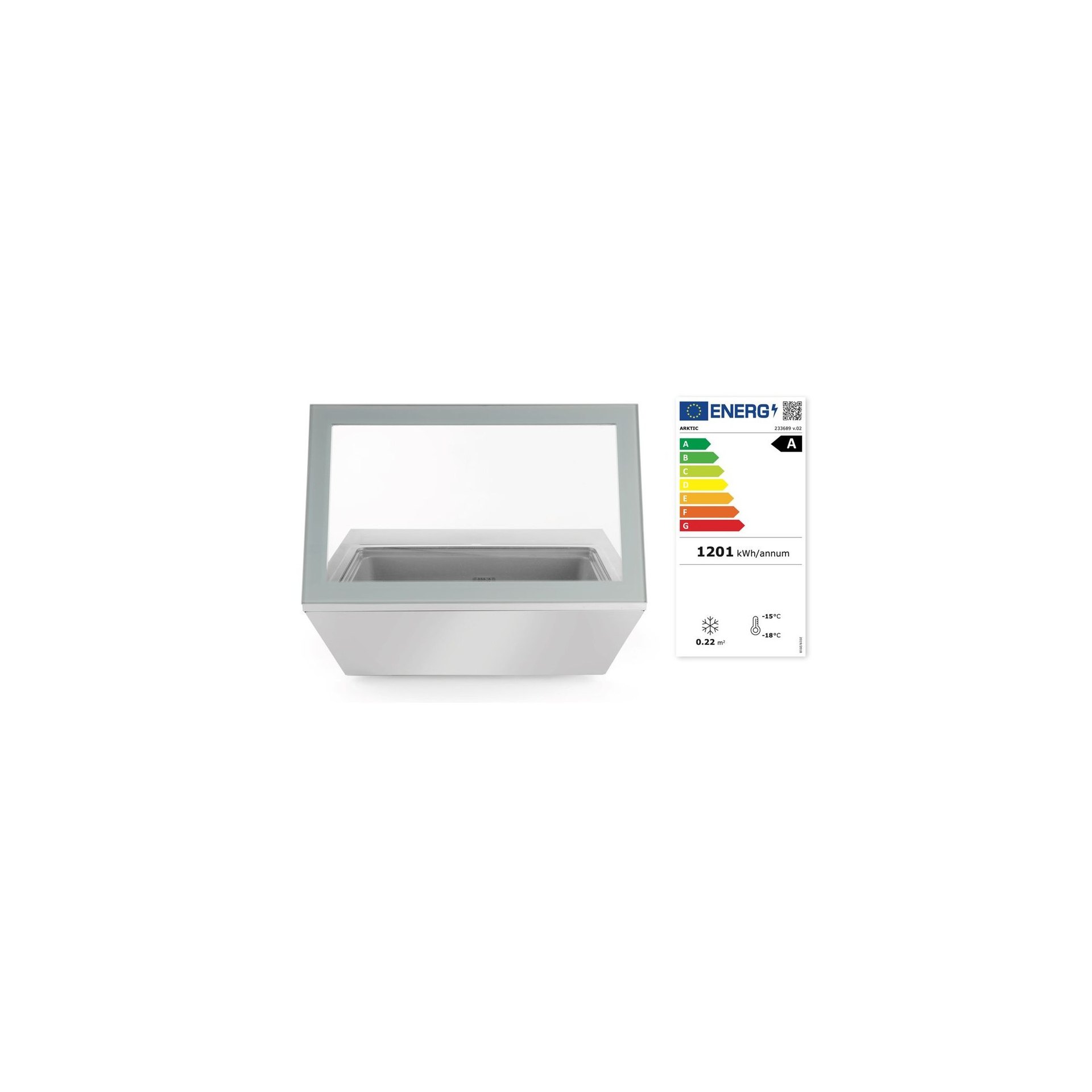 Eiscreme-Display-Gefrierschrank, Arktic 867x735x373mm