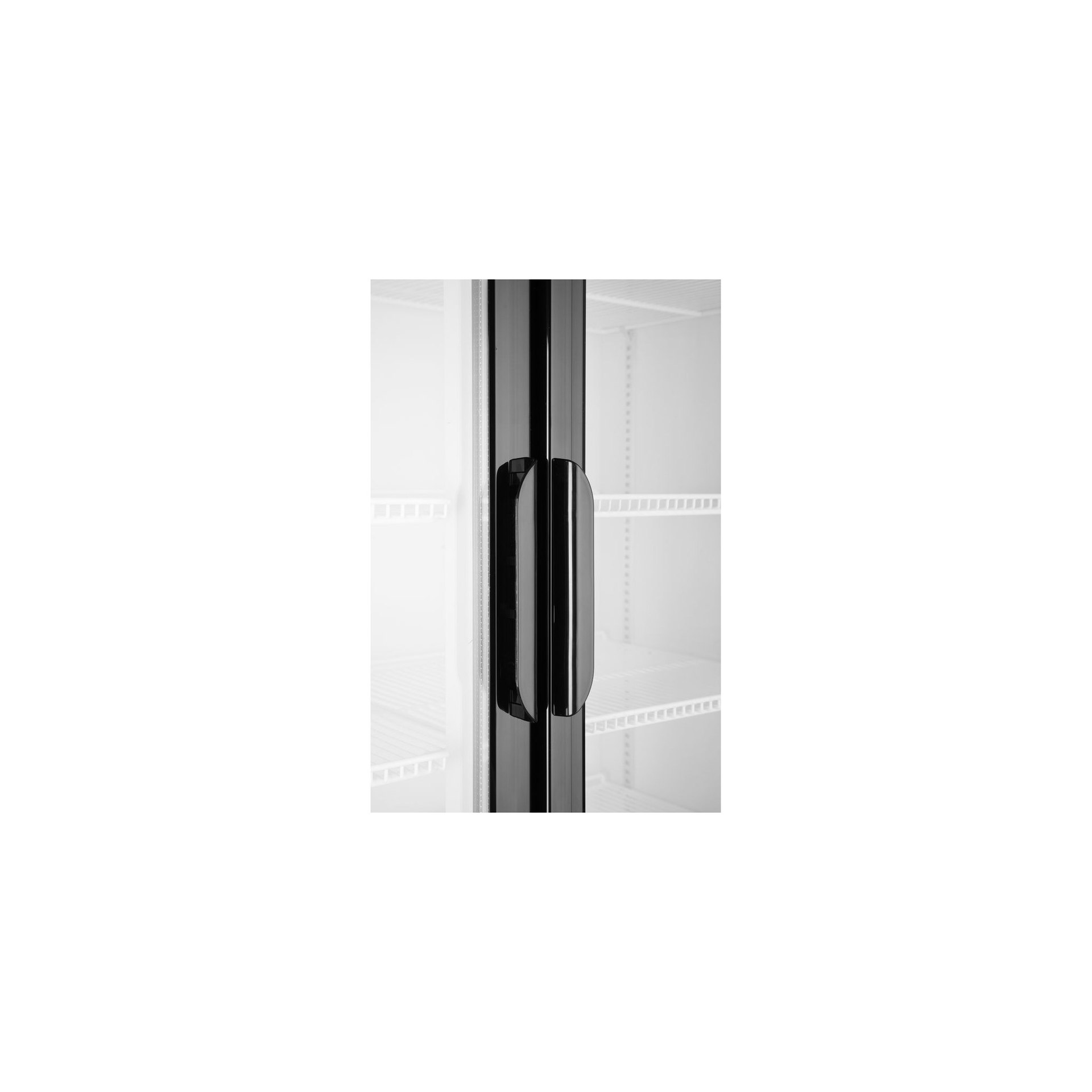 Rückwandkühlschrank zweitürig, 512L, Schwarz