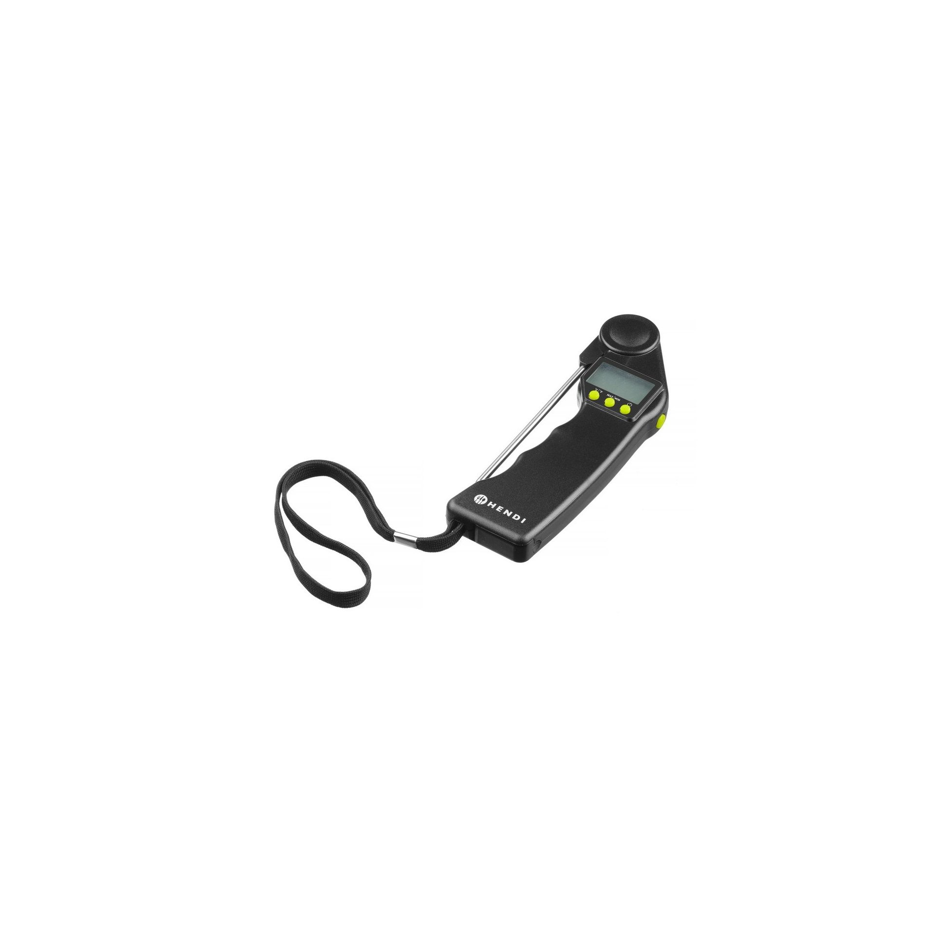 Digitales Thermometer mit klappbarer Sonde, Schwarz, 160x55x(H)20mm