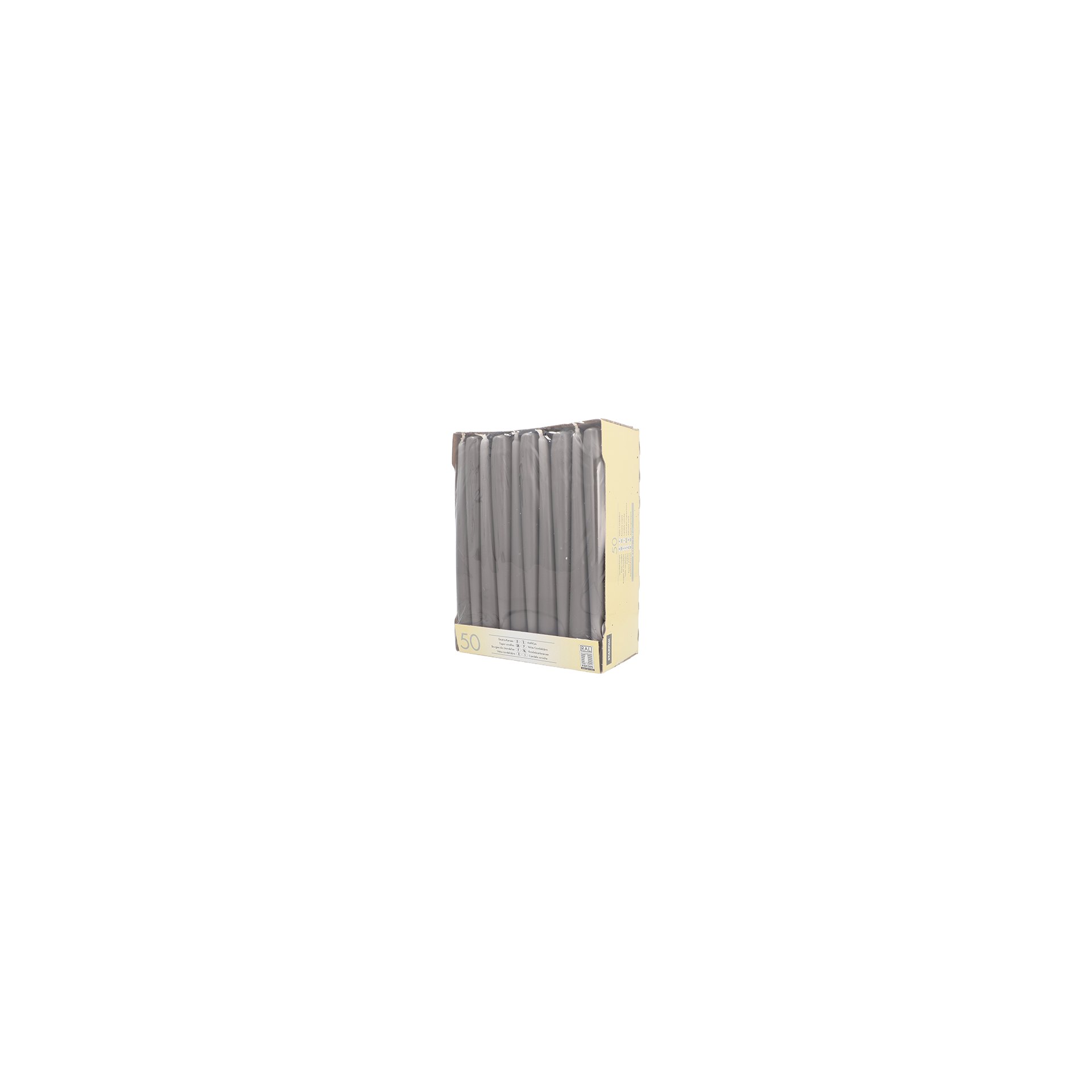 Leuchterkerzen Ø 2,2 cm · 25 cm grau