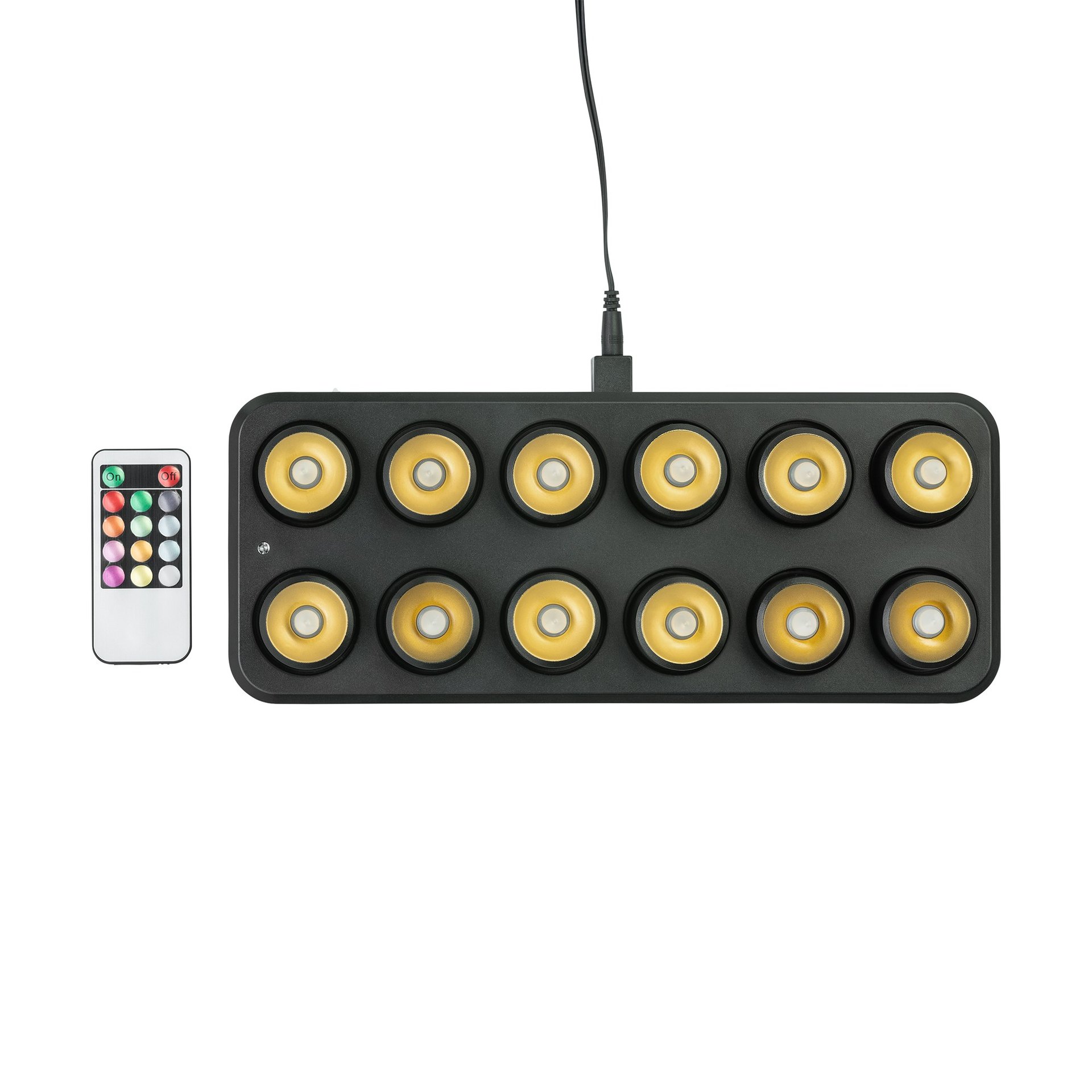 LED Teelichter Multi-Color YUYU, 30 x 14 x 3 cm, wiederaufladbar