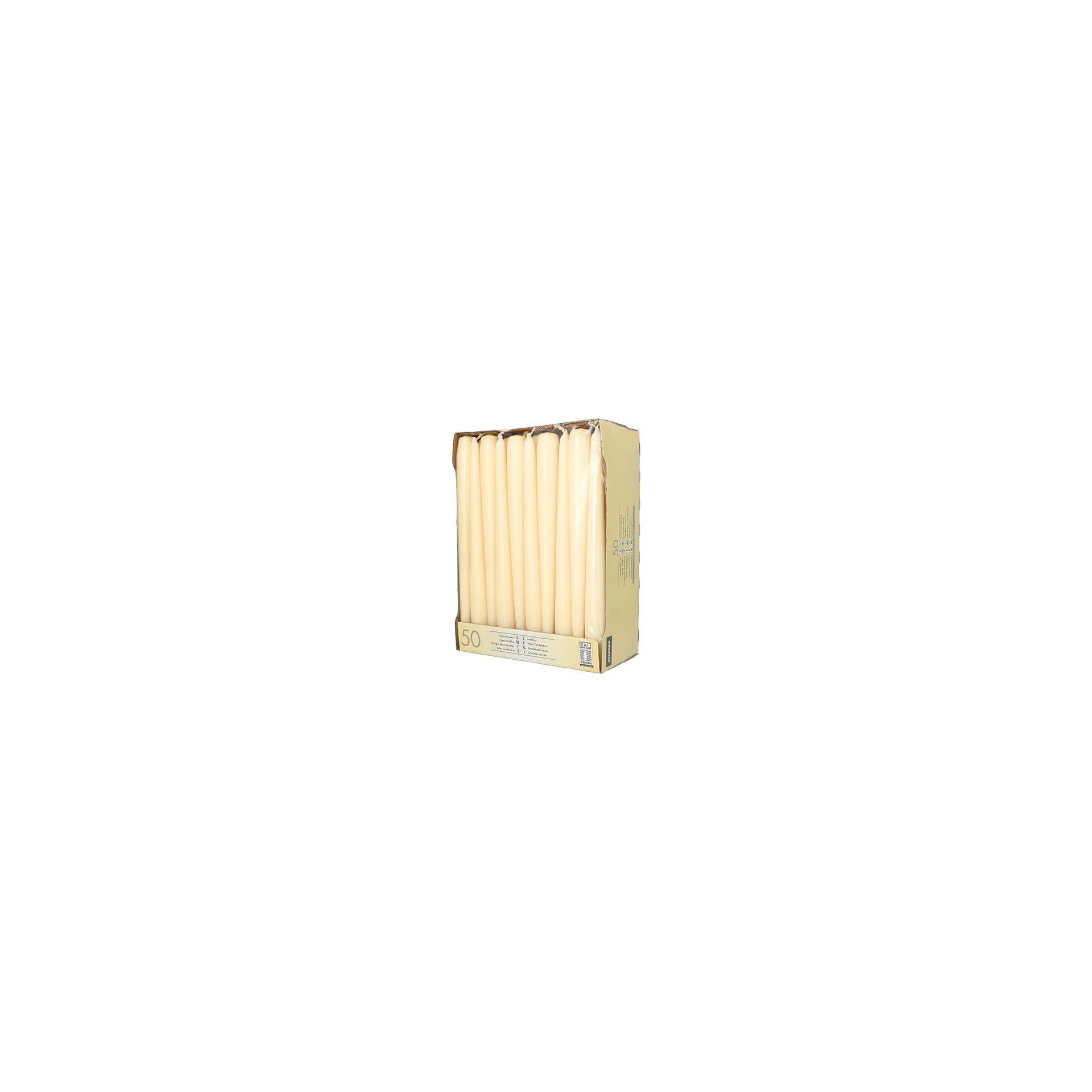 Leuchterkerzen Ø 2,2 cm · 25 cm champagner