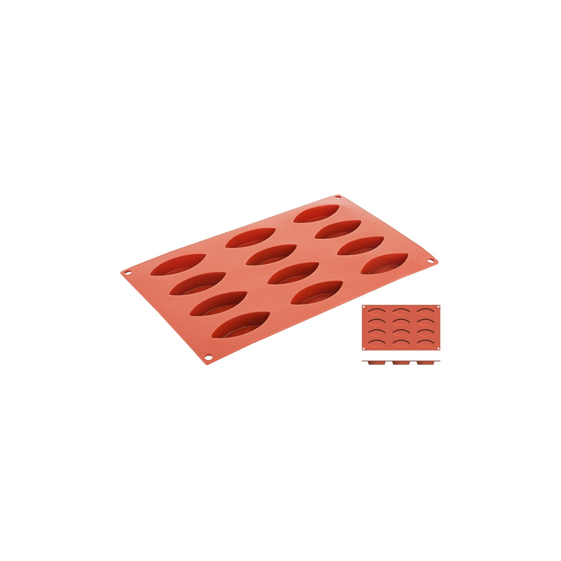 Silikon-Backmatte, SCHIFFCHEN mit 12 Formen
