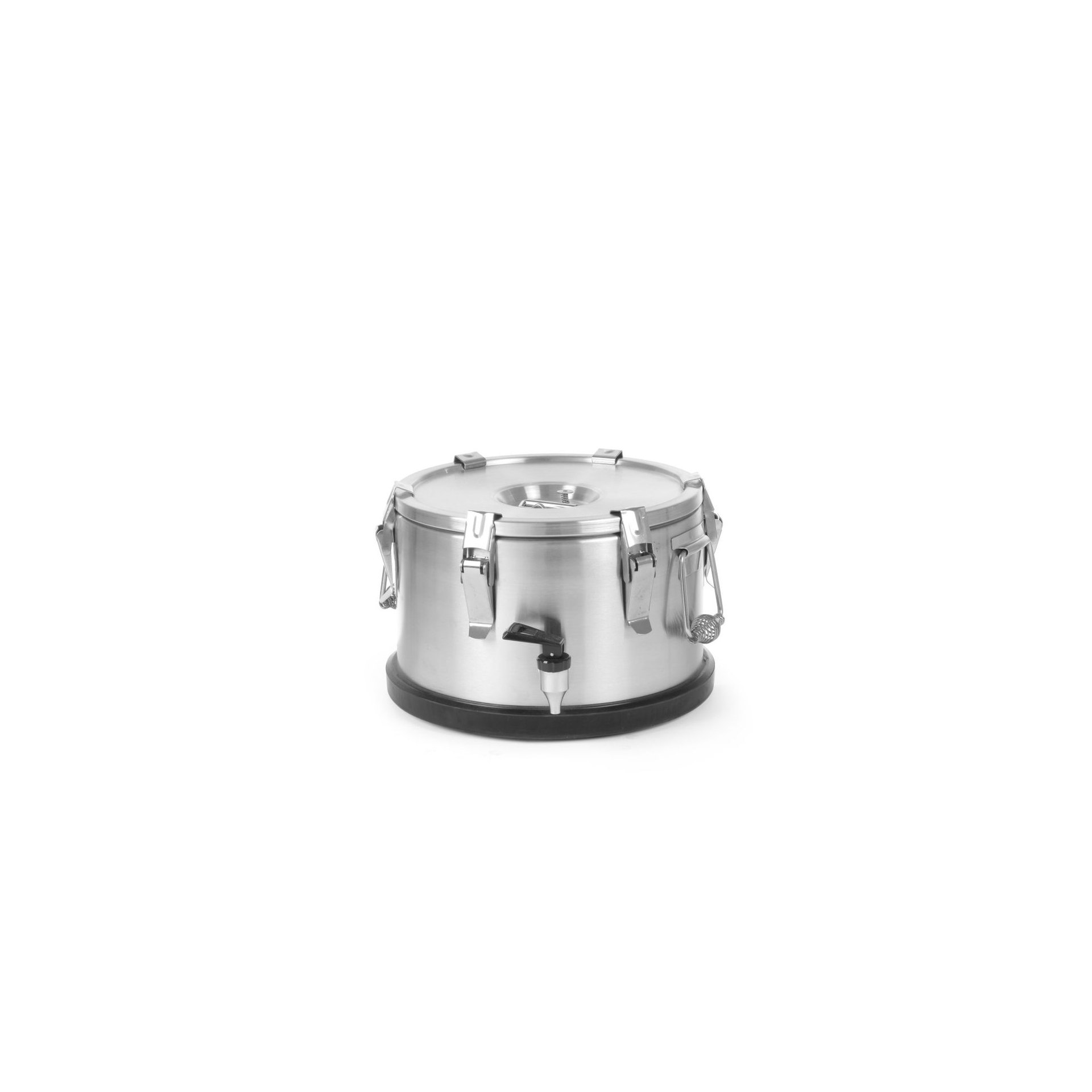 Isolierter tragbarer Behälter - mit Ablasshahn, Profi Line, 10L, Silber, ⌀330x(H)220mm