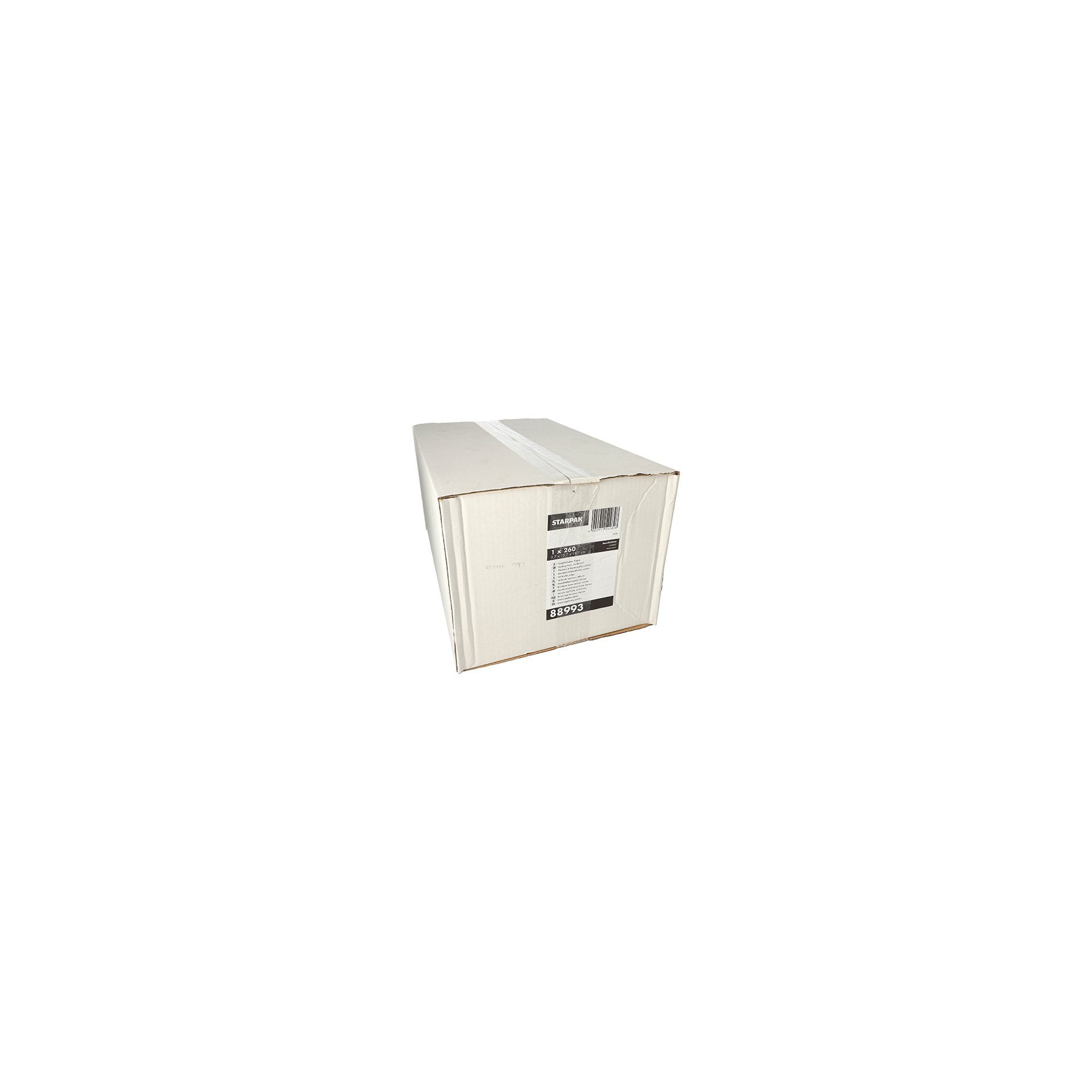 Siegelschalen, Pappe eckig 530 ml 3,7 cm x 13,7 cm x 18,1 cm weiss