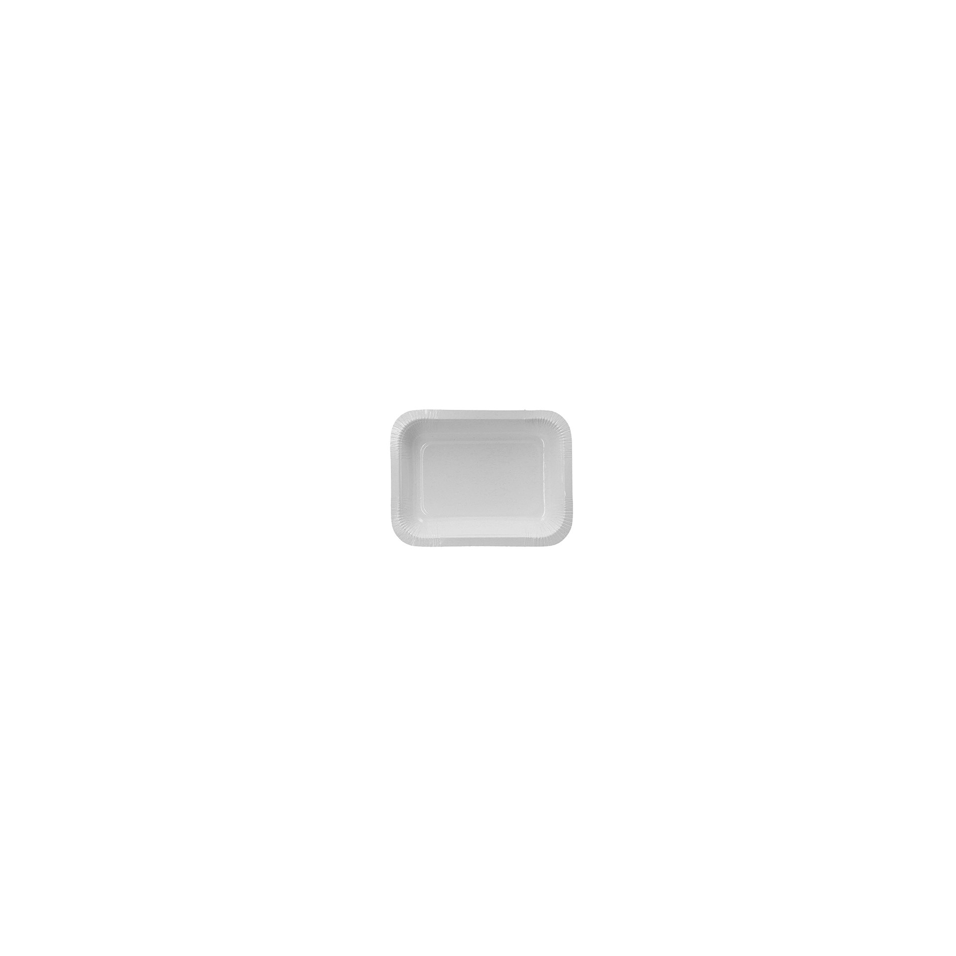 Siegelschalen, Pappe eckig 530 ml 3,7 cm x 13,7 cm x 18,1 cm weiss