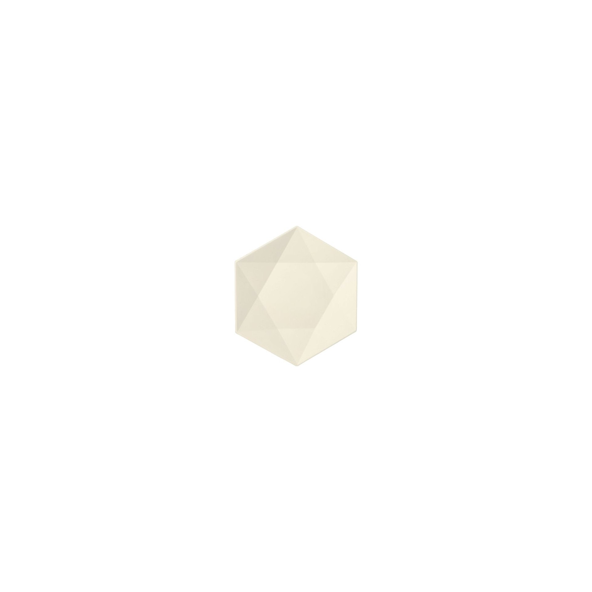 Teller Zuckerrohr "pure" 6-eckig 2,5 cm x 26 cm x 23 cm weiss "Diamond"