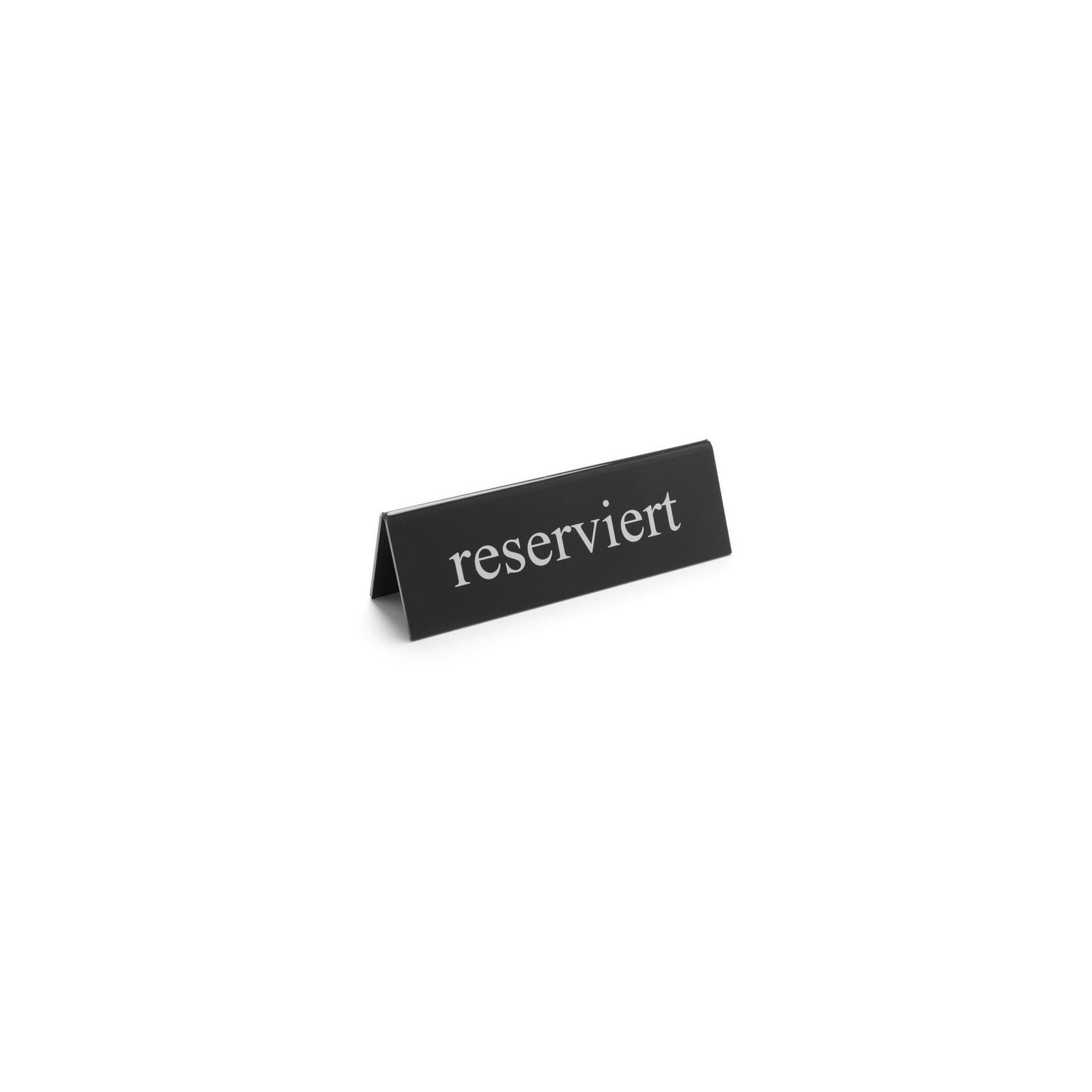 Tischschild Reserviert, reserviert, 130x30x(H)38mm Tischschild Reserviert, reserviert, 130x30x(H)38mm