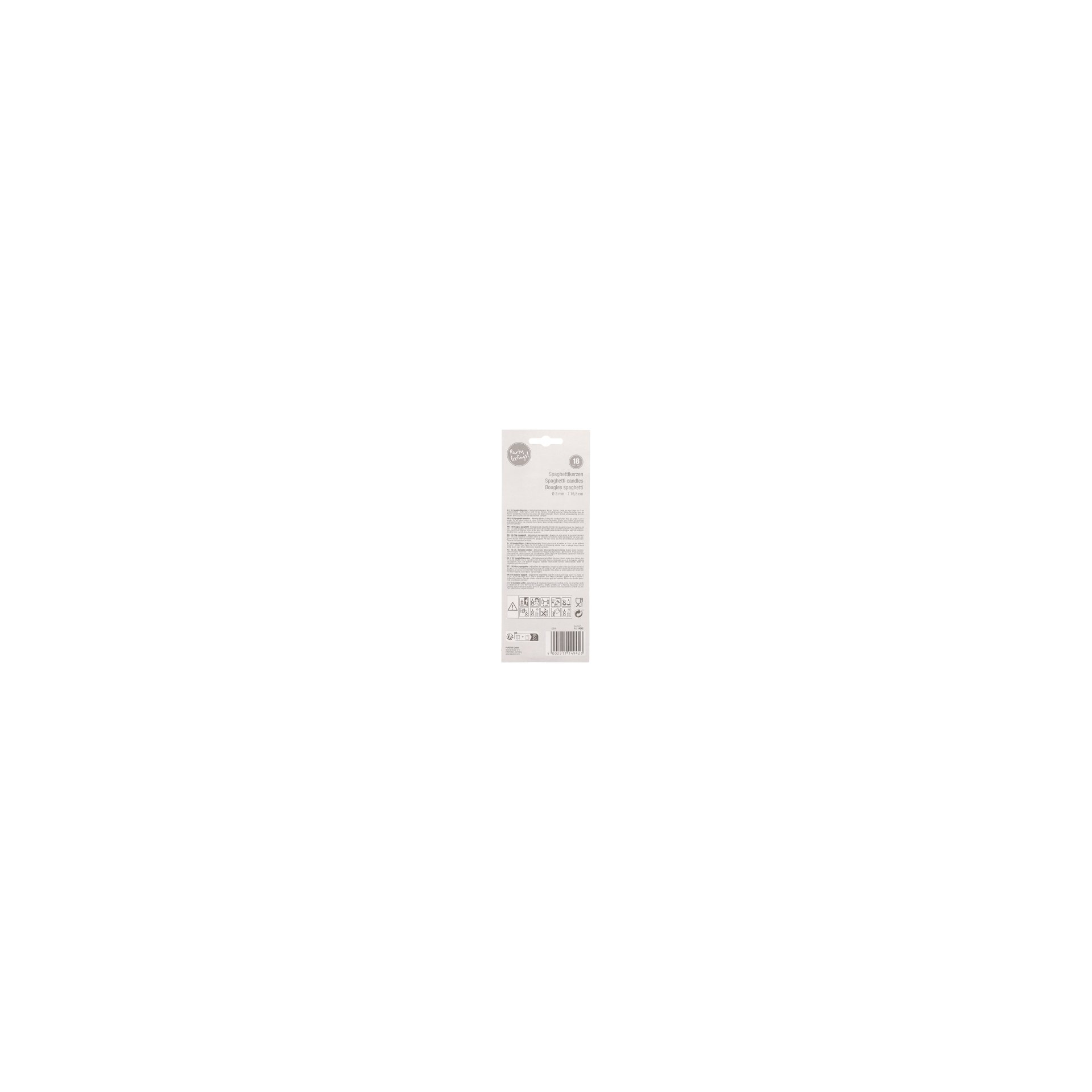 Spaghettikerzen Ø 3 mm · 16,5 cm farbig sortiert Spaghettikerzen Ø 3 mm · 16,5 cm farbig sortiert