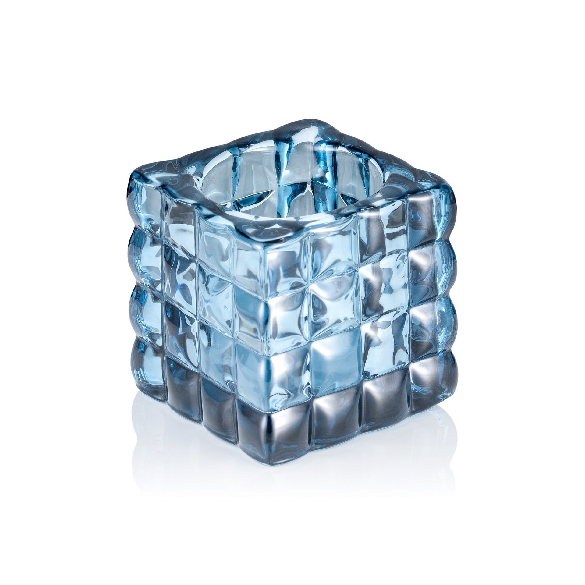 Cube Steel Blue YUYU, 8 x 8 x 8 cm