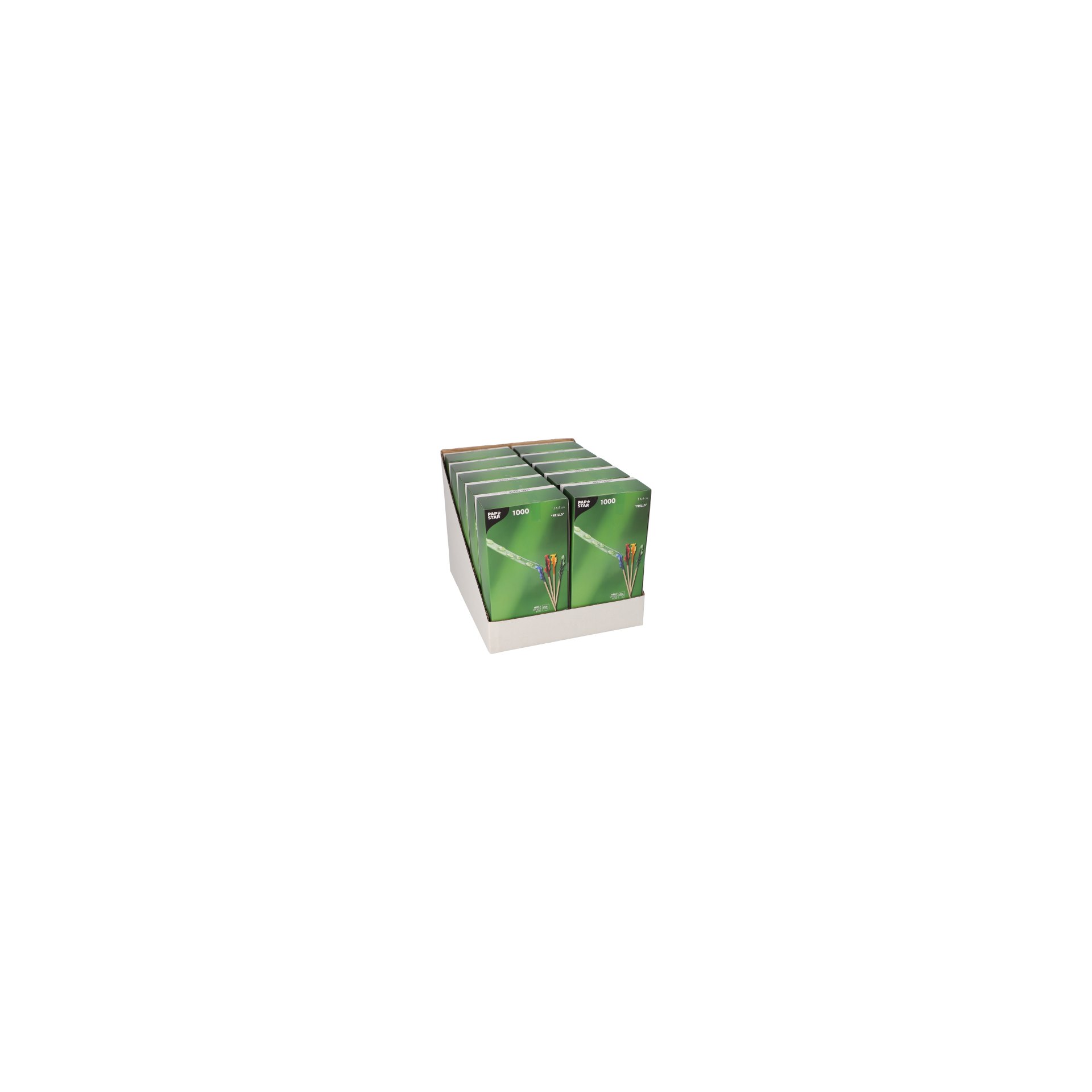 Deko-Picker 6,8 cm farbig sortiert "Frills"