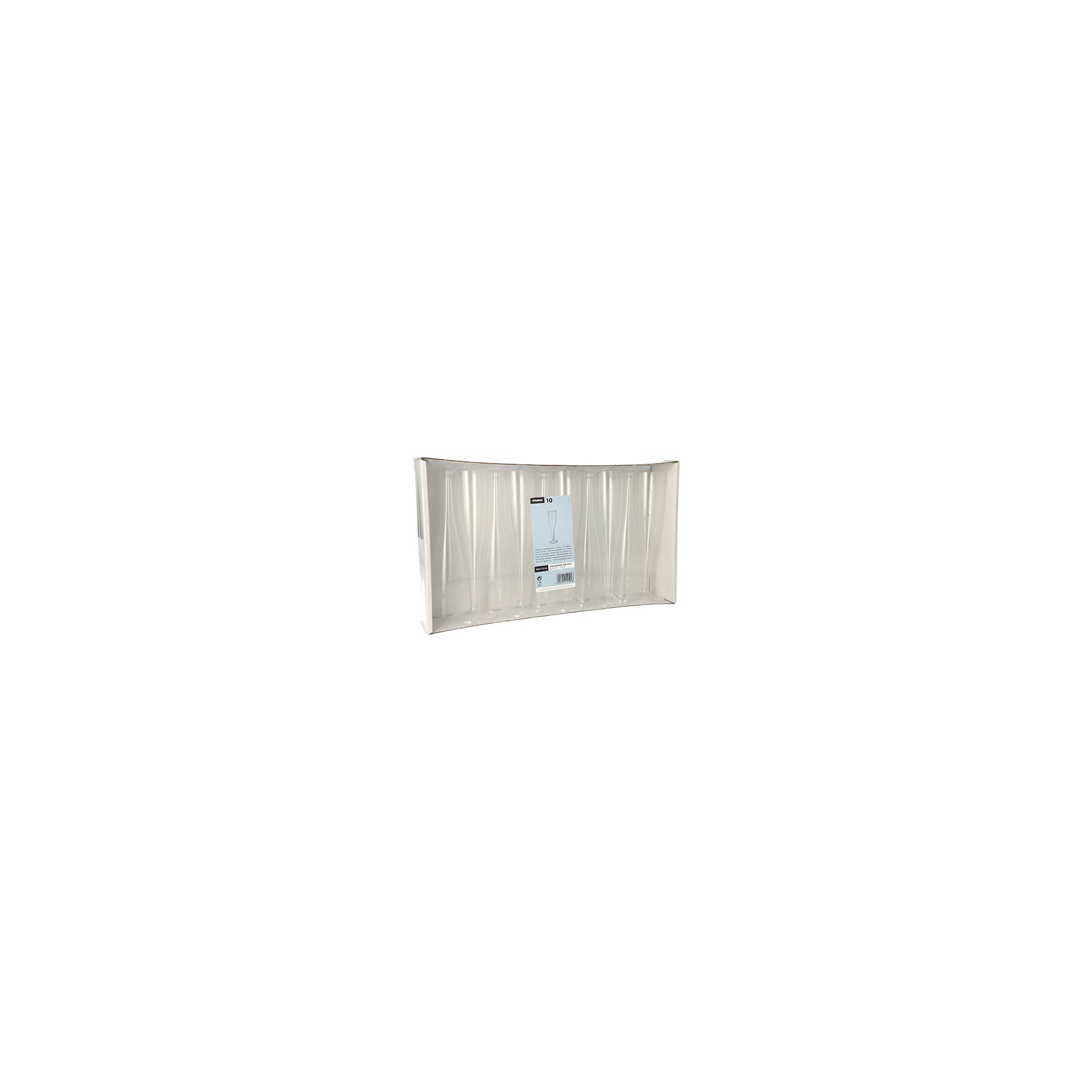 Stiel-Gläser für Sekt, PS 0,1 l Ø 4,8 cm · 19,9 cm glasklar einteilig