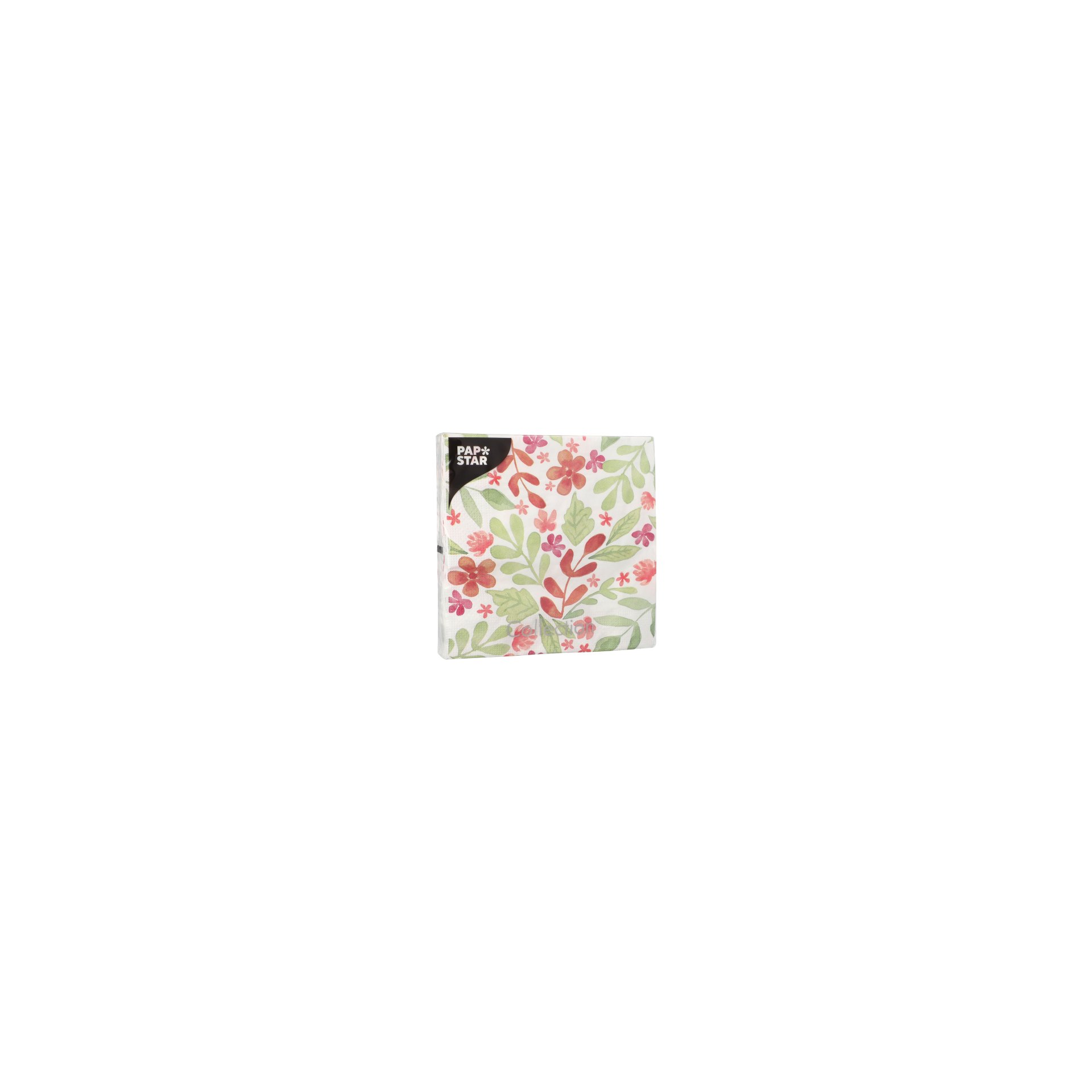 Servietten, 3-lagig 1/4-Falz 33 cm x 33 cm "Leaves and Flowers" Servietten, 3-lagig 1/4-Falz 33 cm x 33 cm "Leaves and Flowers"