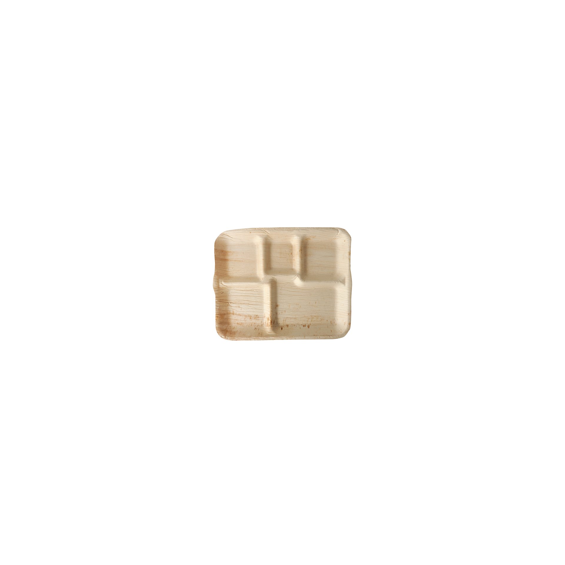Teller, Palmblatt "pure" 5-geteilt 27 cm x 21,5 cm x 2 cm
