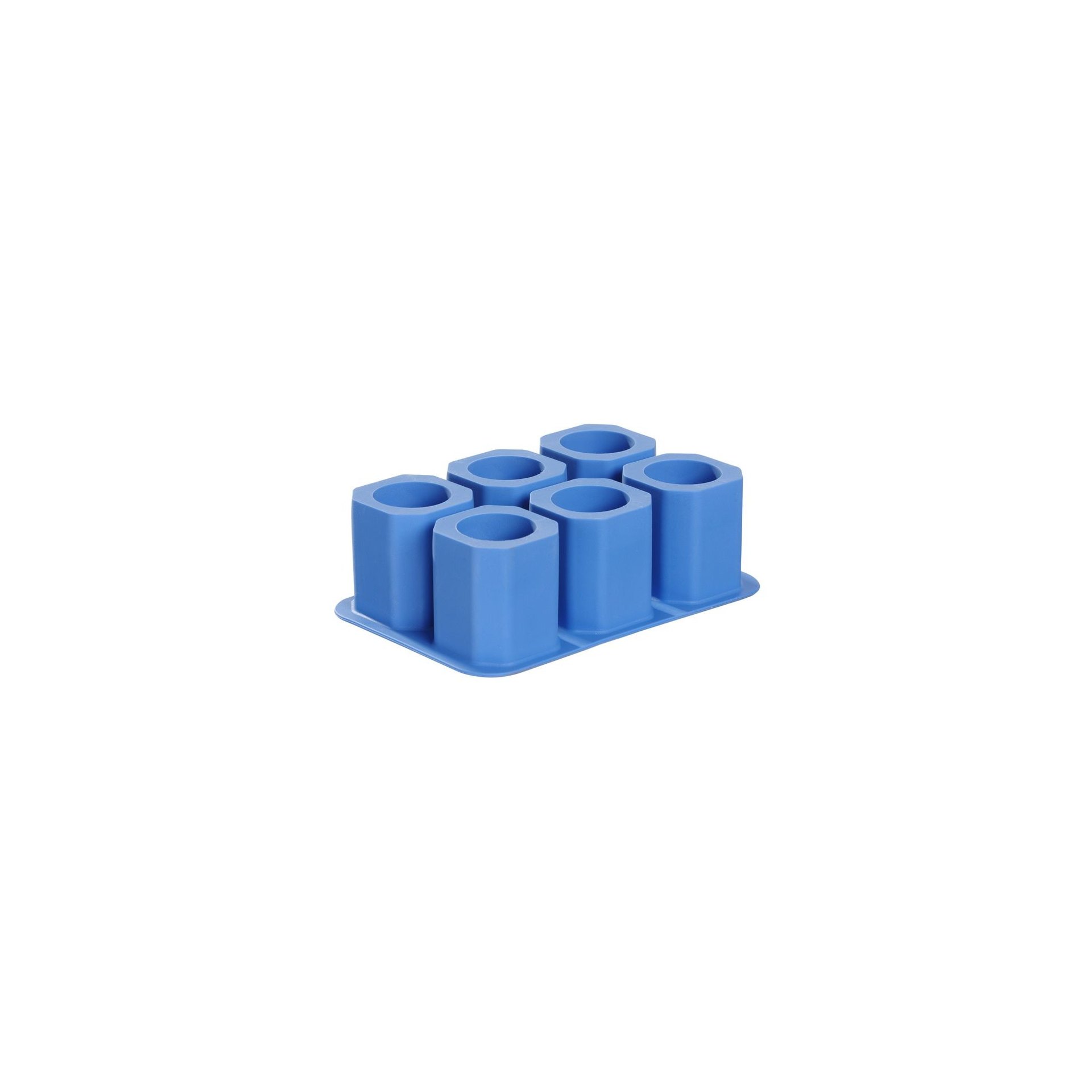 Eiswürfelform, Shotglas, BarUp, Blau, 125x190x(H)60mm