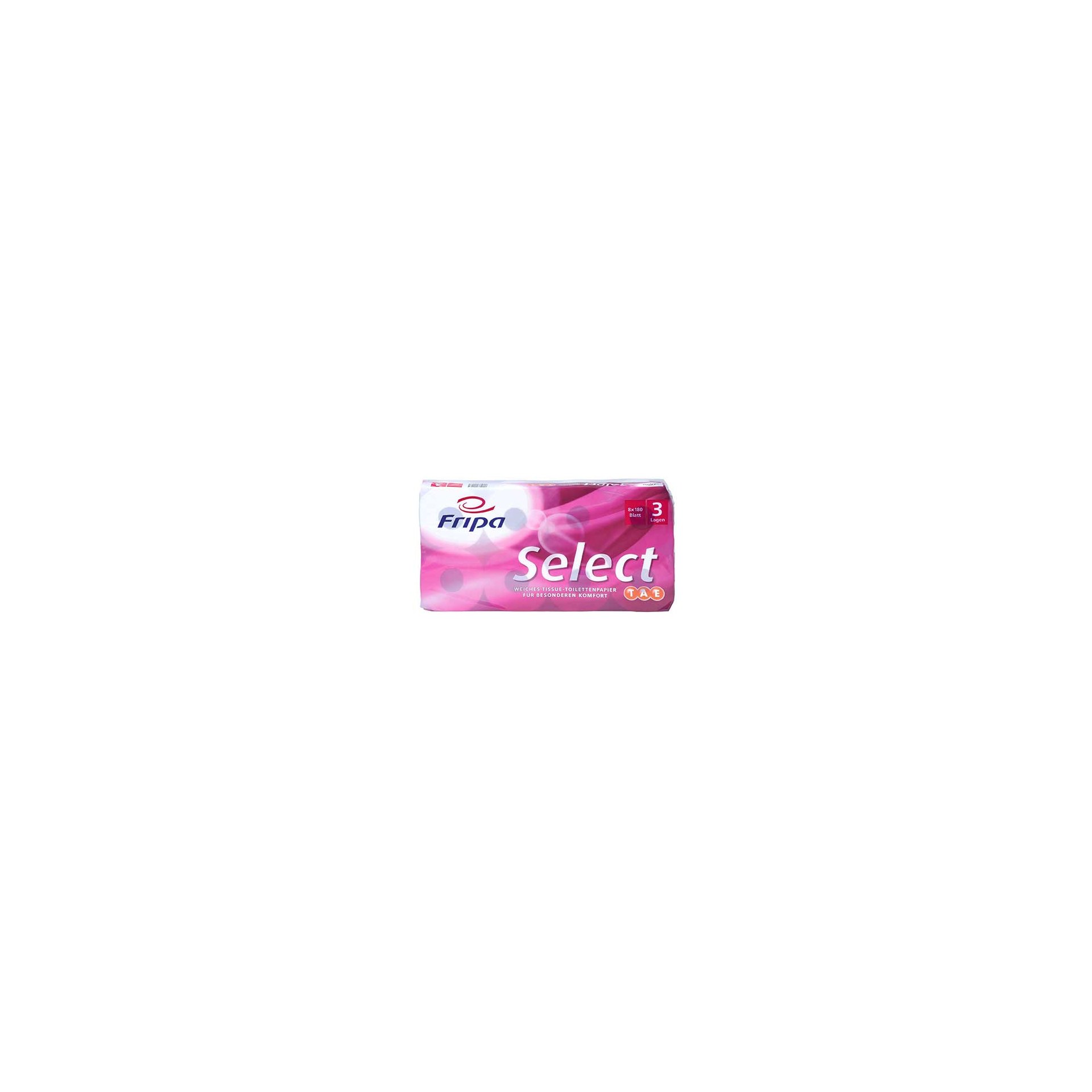 Rollen Toilettenpapier, 3-lagiges Tissue Ø 12 cm · 13 cm x 9,8 cm hochweiss "Select TAE" 180 Blatt Rollen Toilettenpapier, 3-lagiges Tissue Ø 12 cm · 13 cm x 9,8 cm hochweiss "Select TAE" 180 Blatt
