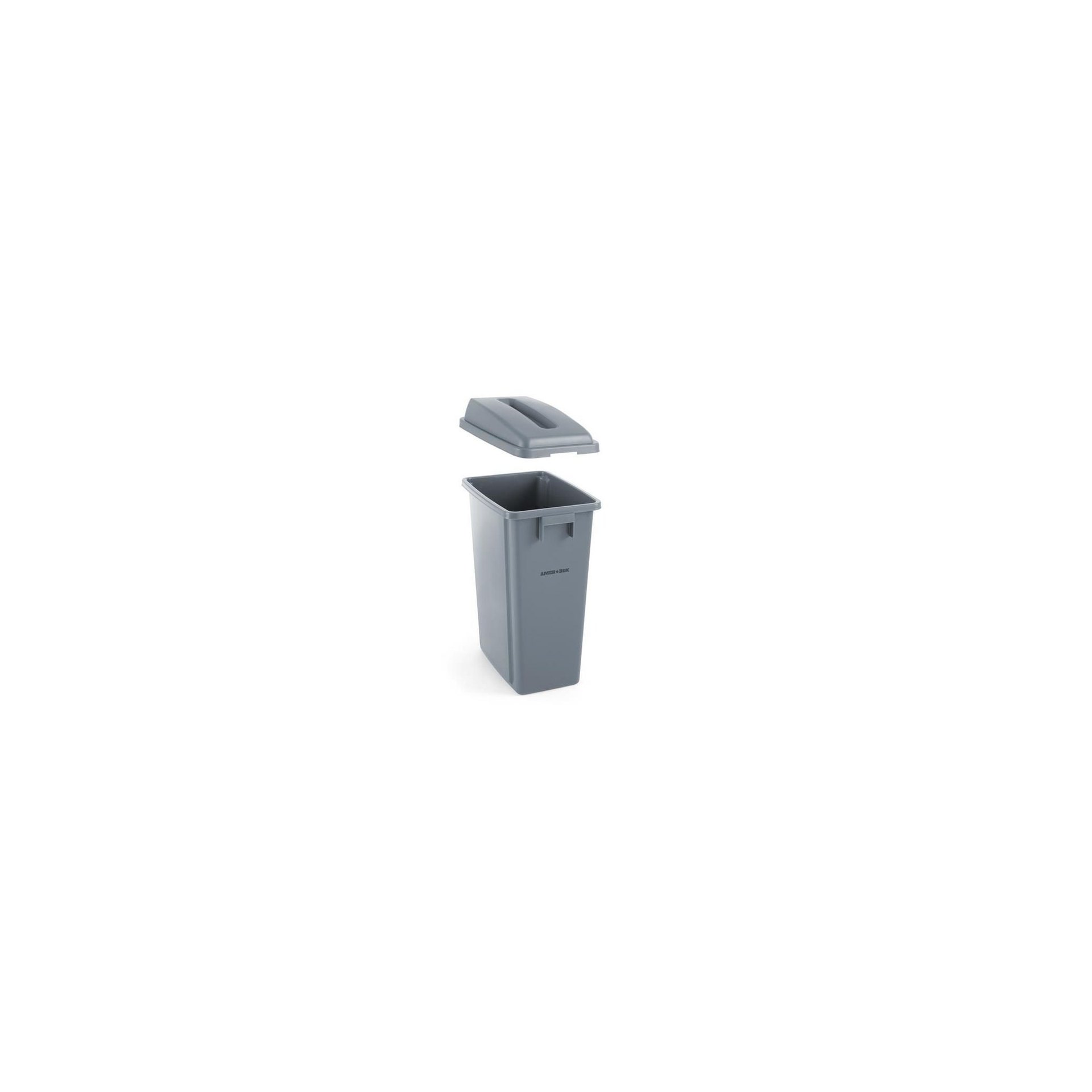 Abfalleimer schmal, AmerBox, 60L, Hellgrau, 455x315x(H)580mm Abfalleimer schmal, AmerBox, 60L, Hellgrau, 455x315x(H)580mm