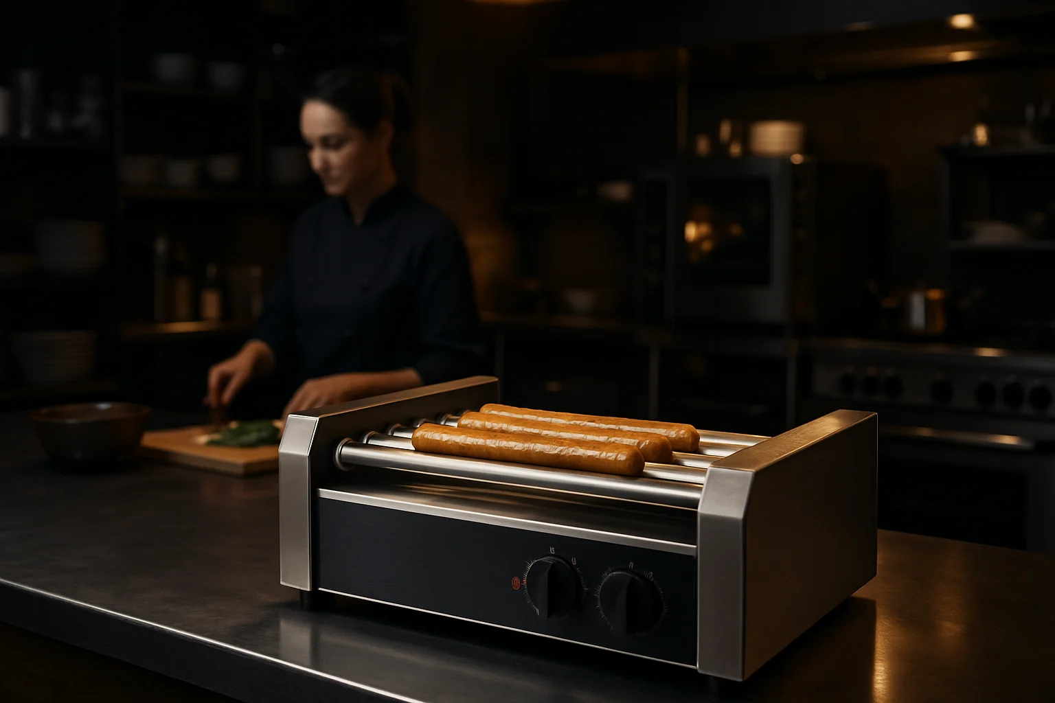 Rollgrill in einer professionellen Gastronomieumgebung
