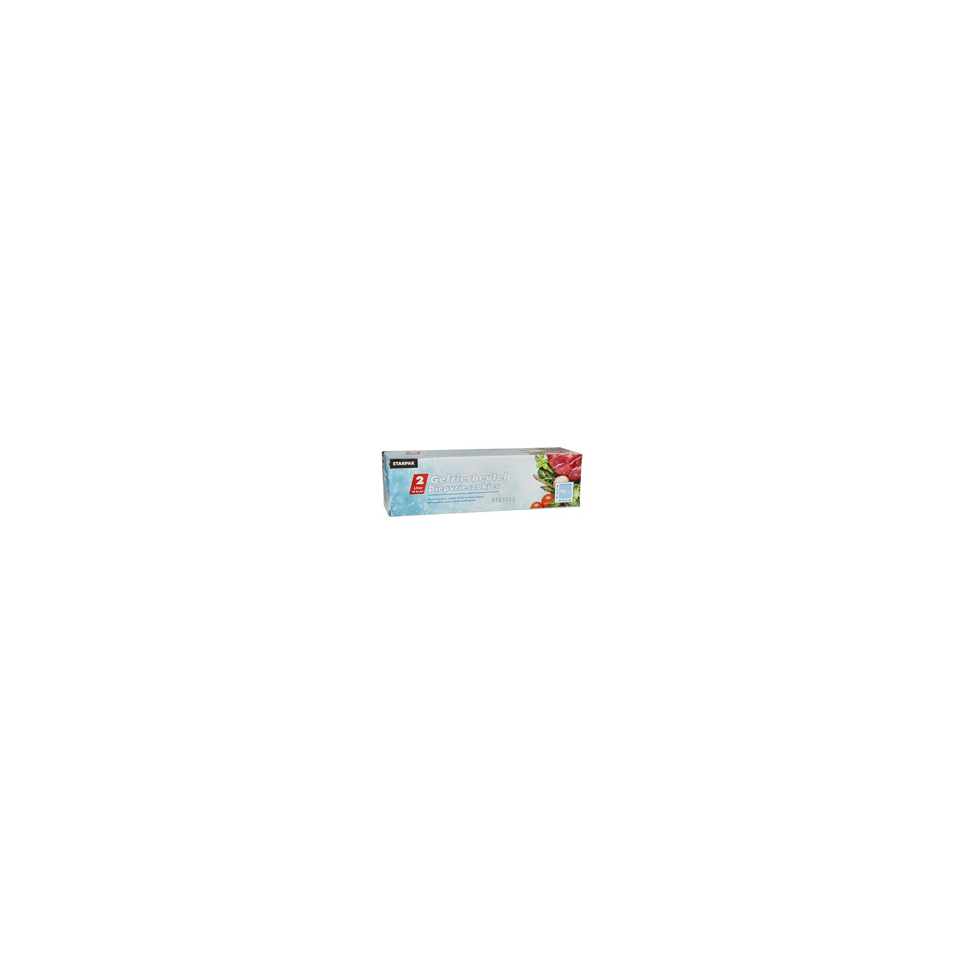 Gefrierbeutel, LLDPE 2 l 30 cm x 20 cm transparent in Faltschachtel