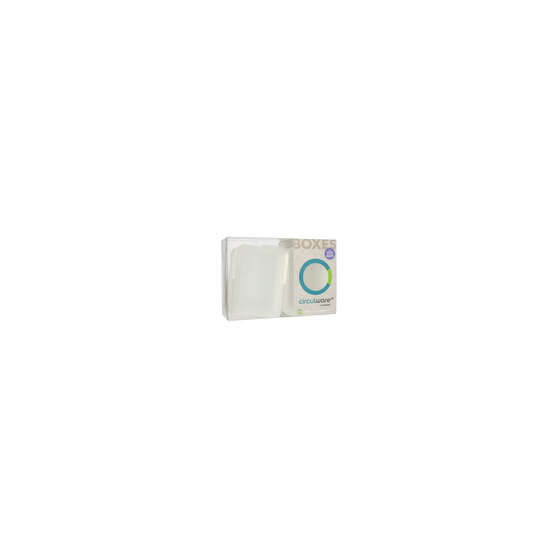 "Circulware" Deckel für Schalen Mix & Match eckig 2,5 cm x 15,6 cm x 11,7 cm transparent
