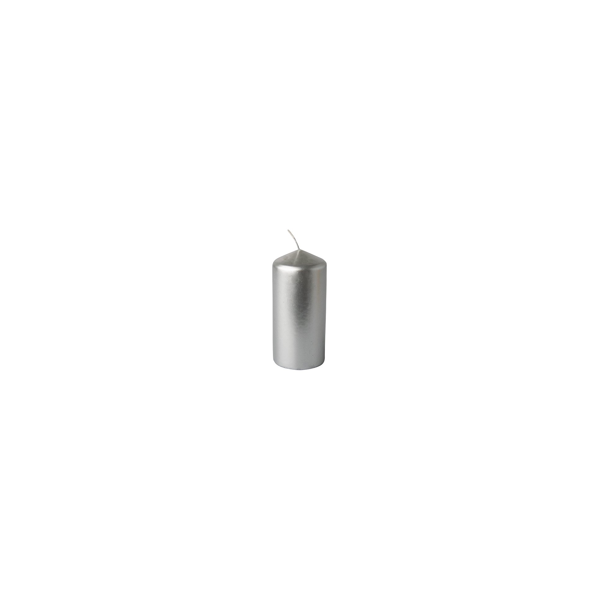 Stumpenkerze Ø 60 mm · 130 mm silber