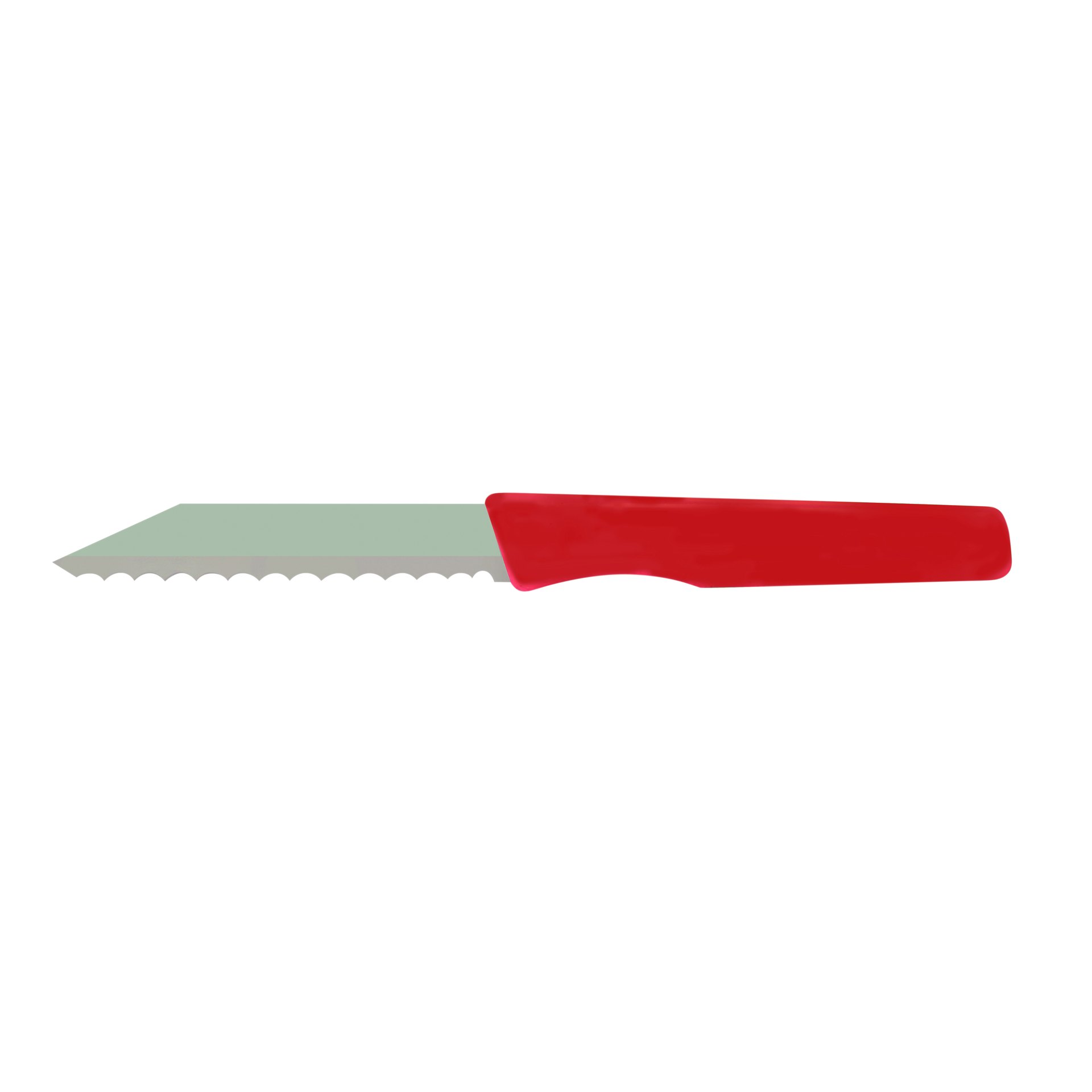 Brötchenmesser / Küchenmesser mit Wellenschliff, Rot Brötchenmesser / Küchenmesser mit Wellenschliff, Rot