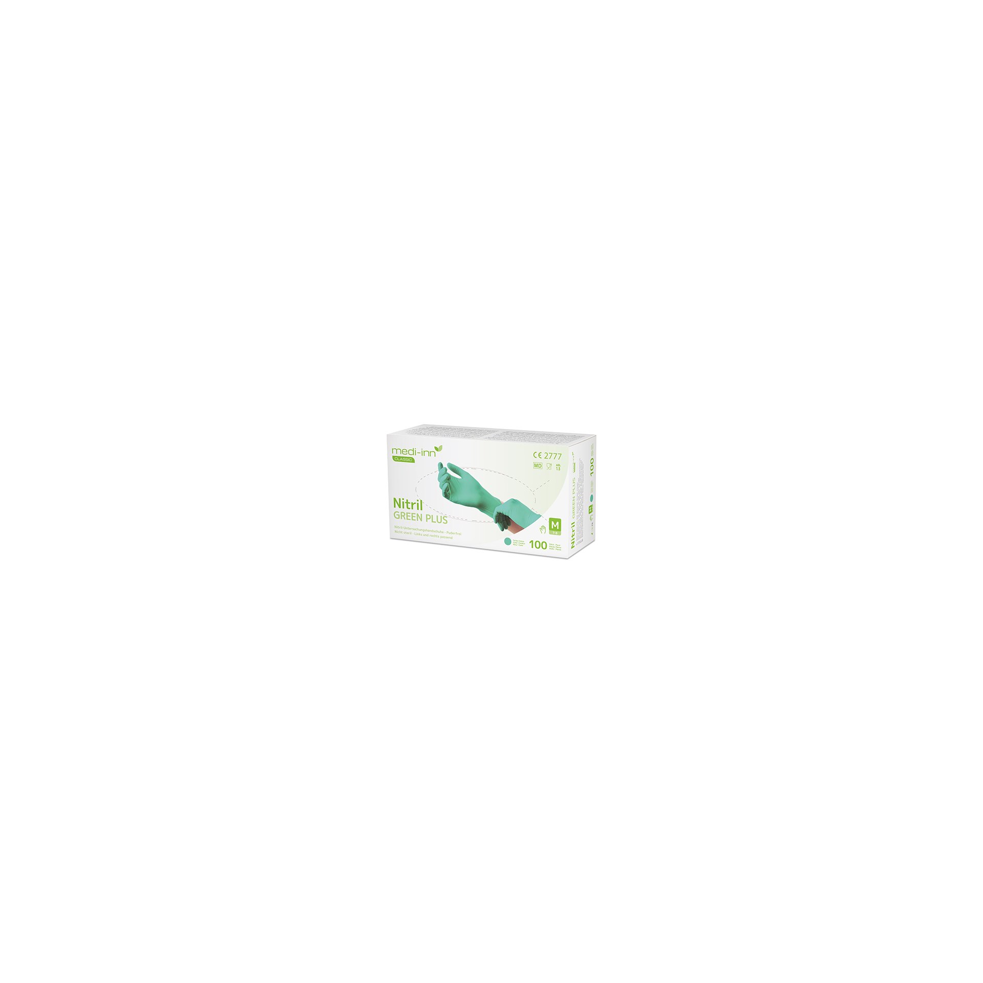 "Medi-Inn Classic" Handschuhe, Nitril puderfrei "Green Plus" grün Größe: M "Medi-Inn Classic" Handschuhe, Nitril puderfrei "Green Plus" grün Größe: M