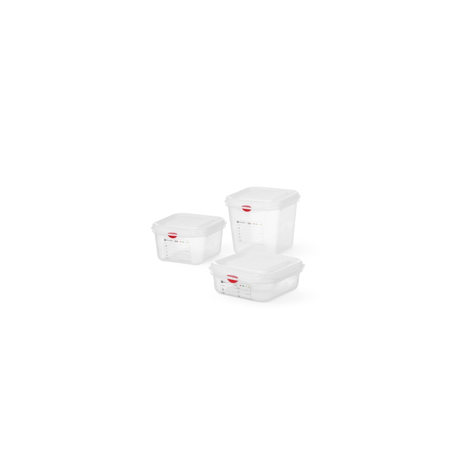GN 1/6 Behälter, Polypropylen, GN 1/6, 2,6L, Transparent, 176x162x(H)150mm, Rechteckig