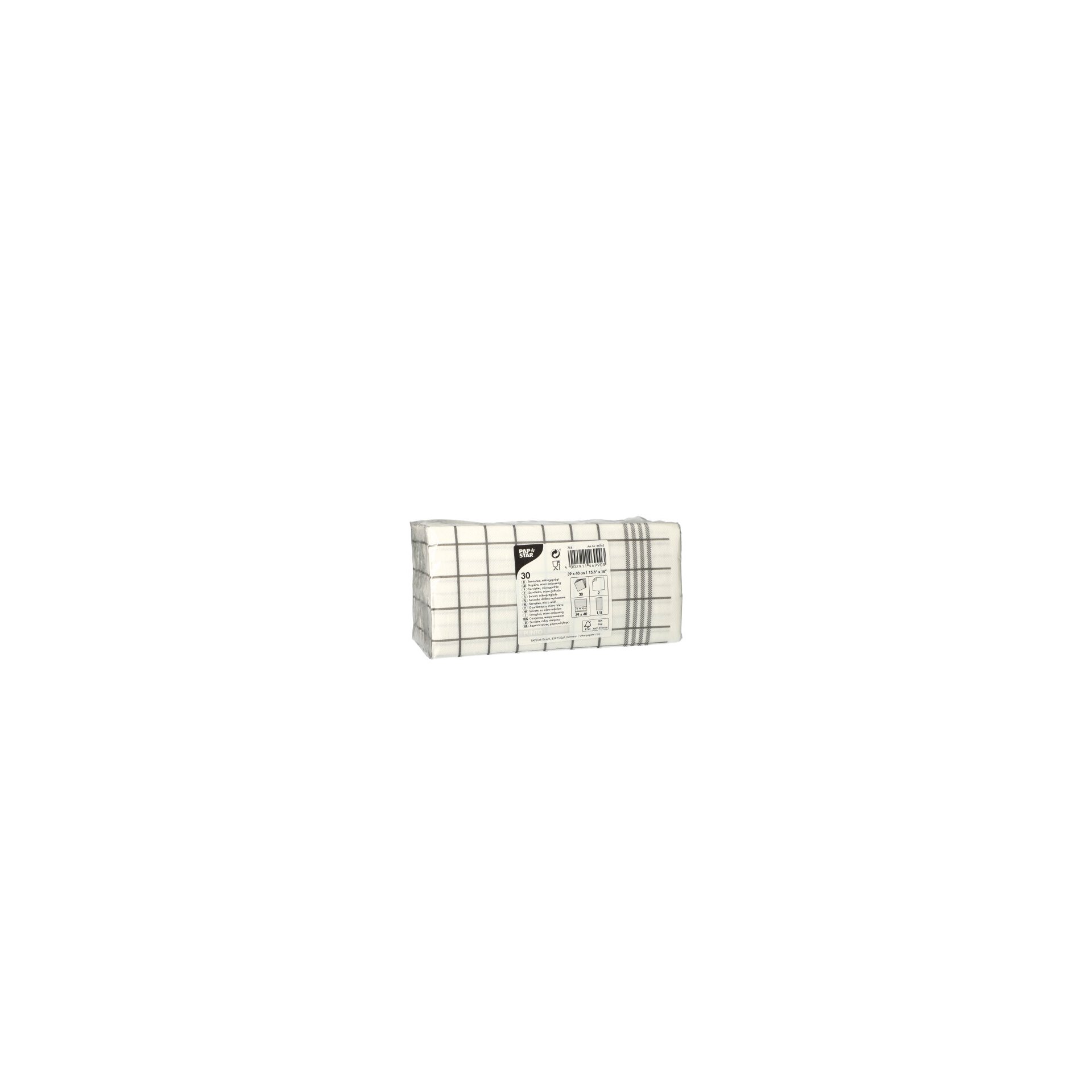 Servietten, 2-lagig "PUNTO" 1/8-Falz 39 cm x 40 cm grau "Kitchen Towel" Servietten, 2-lagig "PUNTO" 1/8-Falz 39 cm x 40 cm grau "Kitchen Towel"