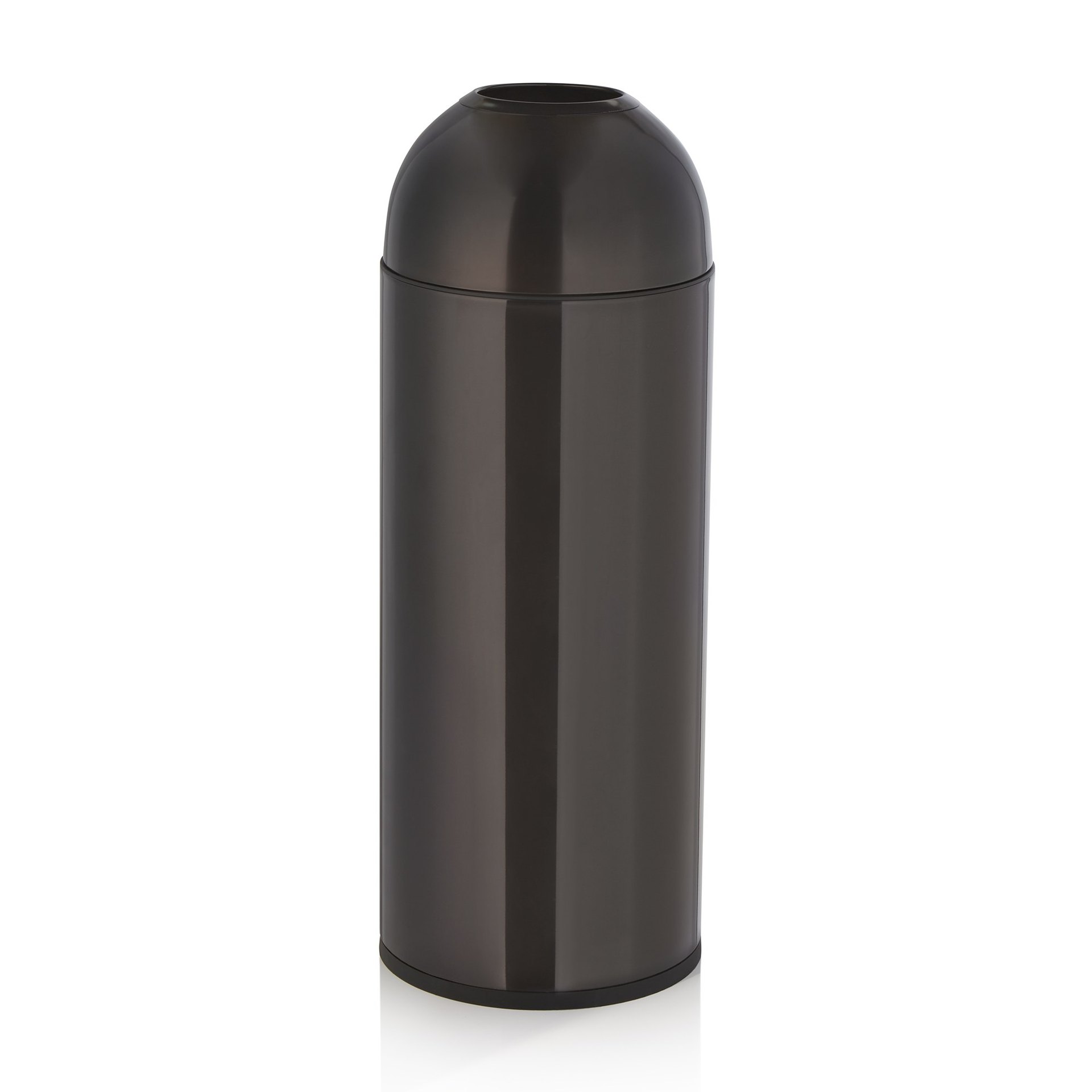 Abfalleimer, Ø 30 cm, Höhe 83 cm, schwarz, Chromnickelstahl, Kunststoff Abfalleimer, Ø 30 cm, Höhe 83 cm, schwarz, Chromnickelstahl, Kunststoff