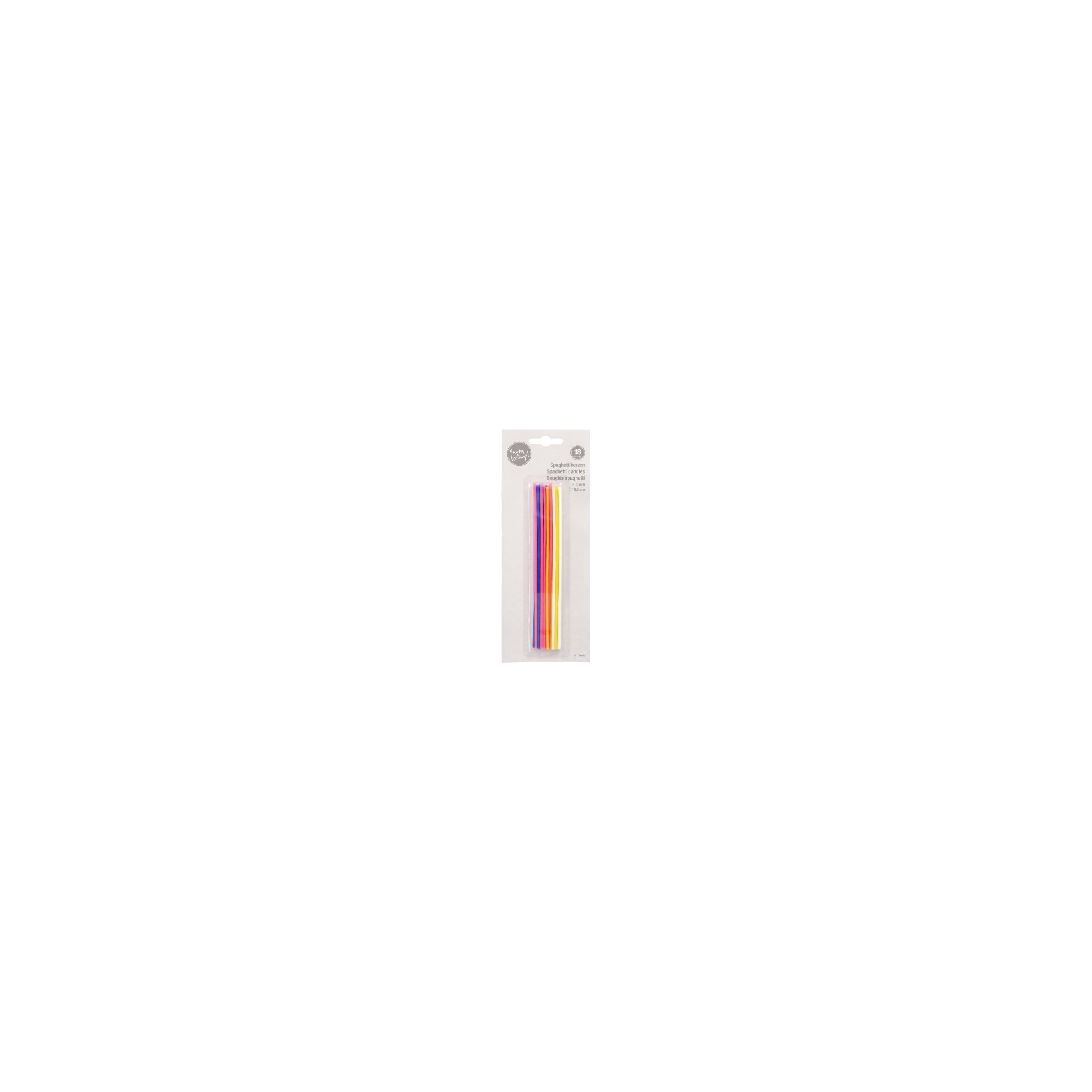 Spaghettikerzen Ø 3 mm · 16,5 cm farbig sortiert Spaghettikerzen Ø 3 mm · 16,5 cm farbig sortiert